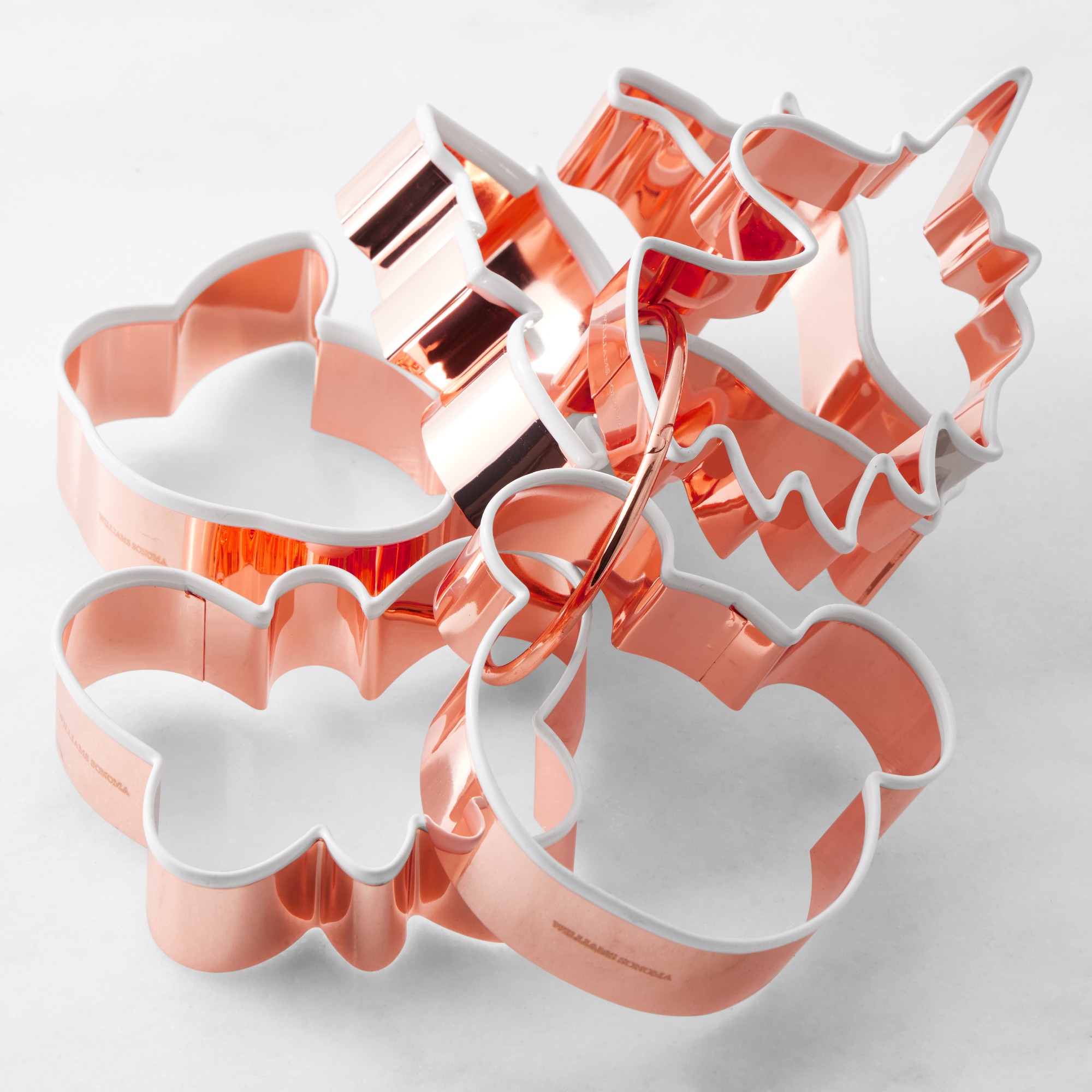 Williams Sonoma Copper Animal Cookie Cutters on Ring, Set of 6