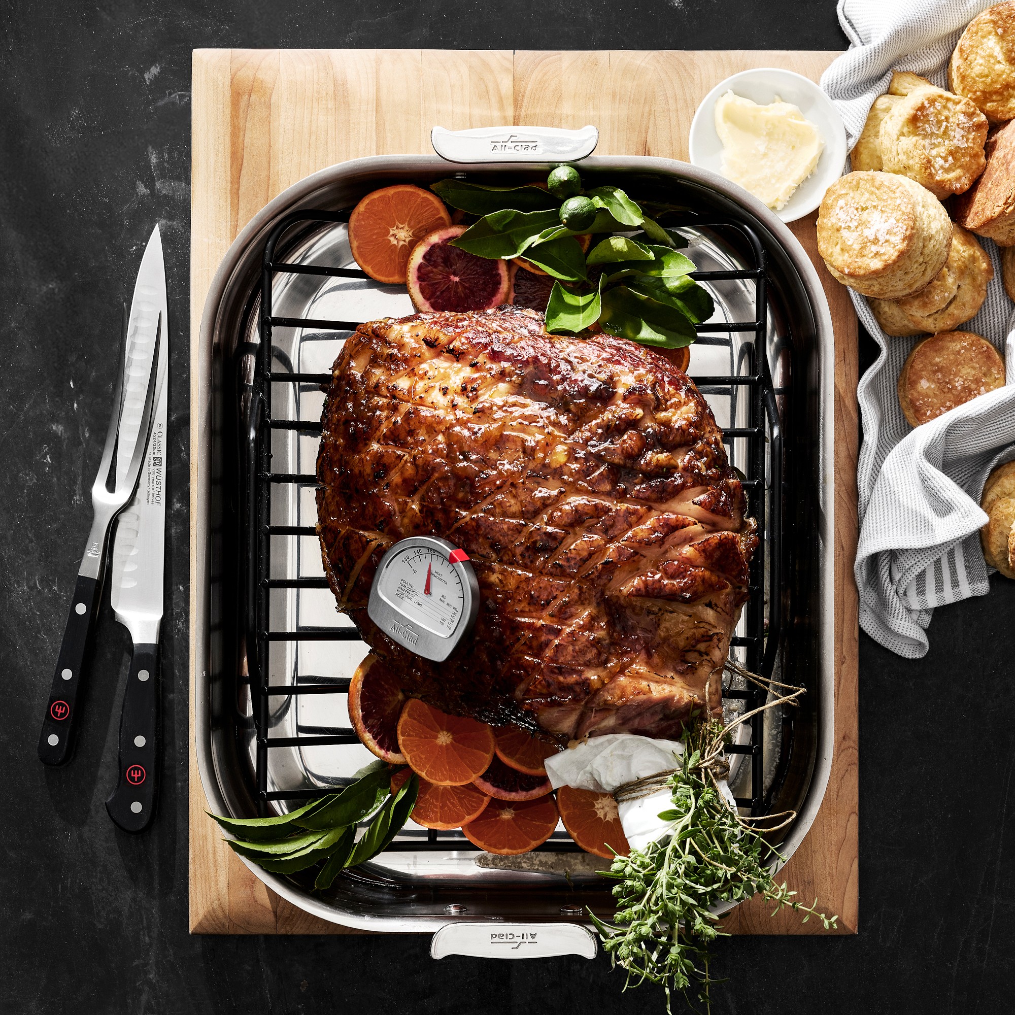 All-Clad Stainless-Steel Roasting Pan with Rack