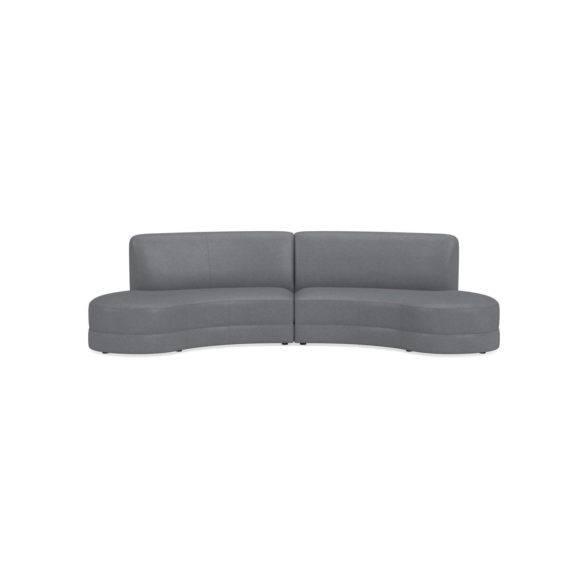 Capri 2-Piece Bumper Armless Sectional (132)