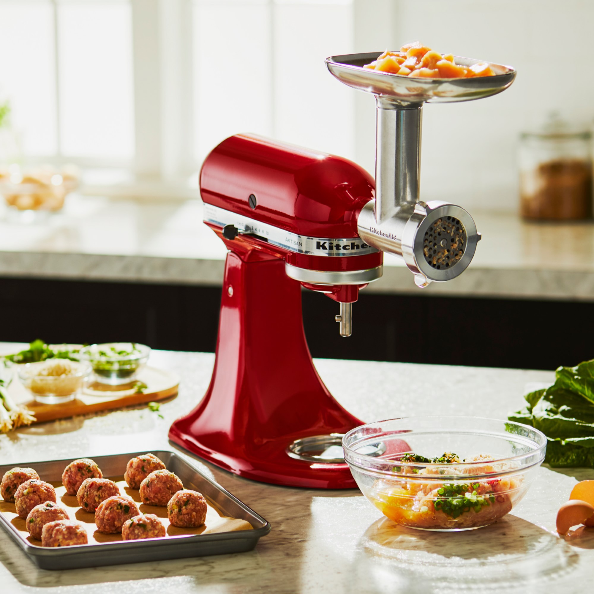 KitchenAid® Mixer Metal Food Grinder Attachment