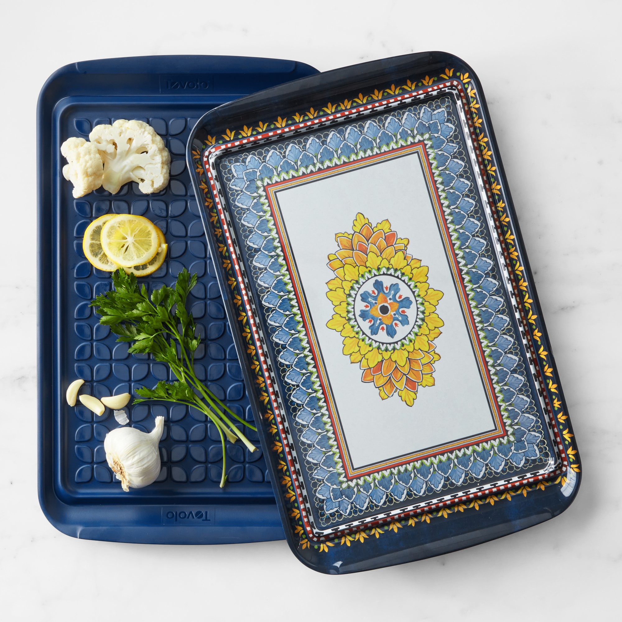 Sicily 2-Piece Grill Prep Trays