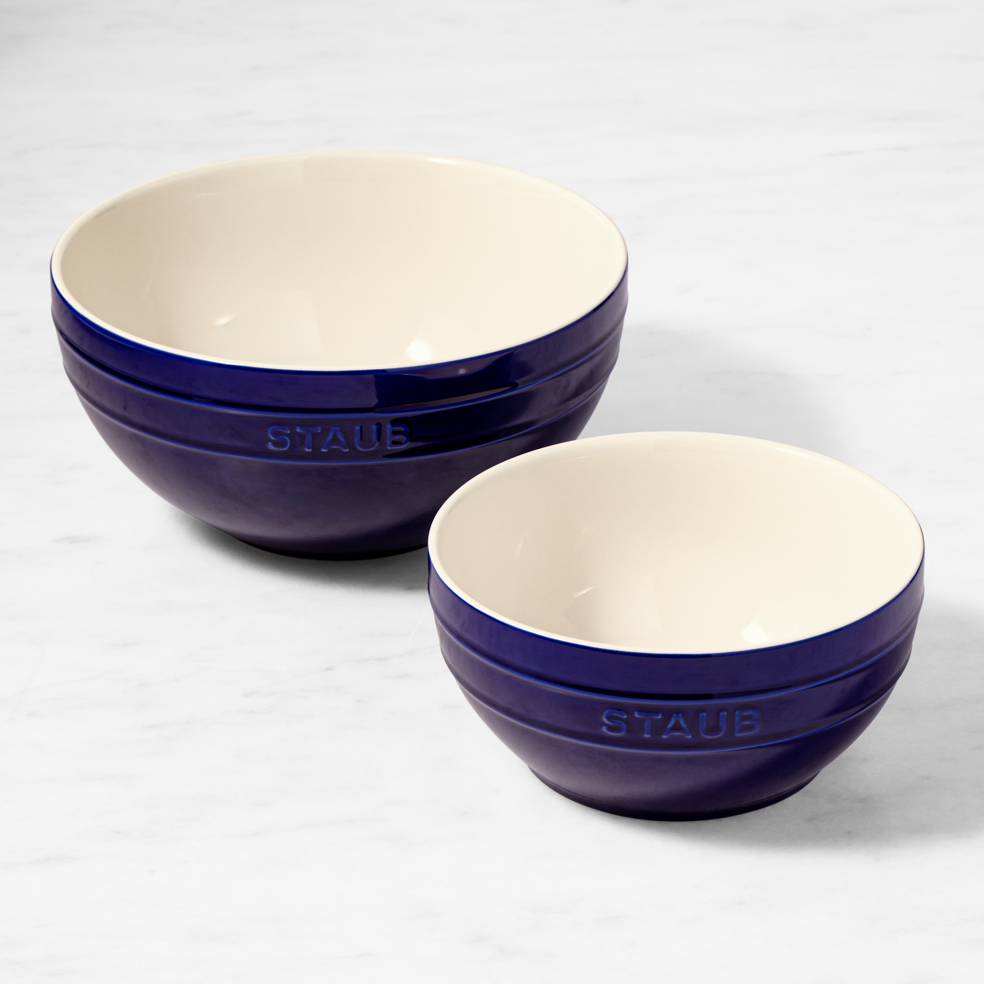 Staub Ceramic Mixing Bowls, Set of 2