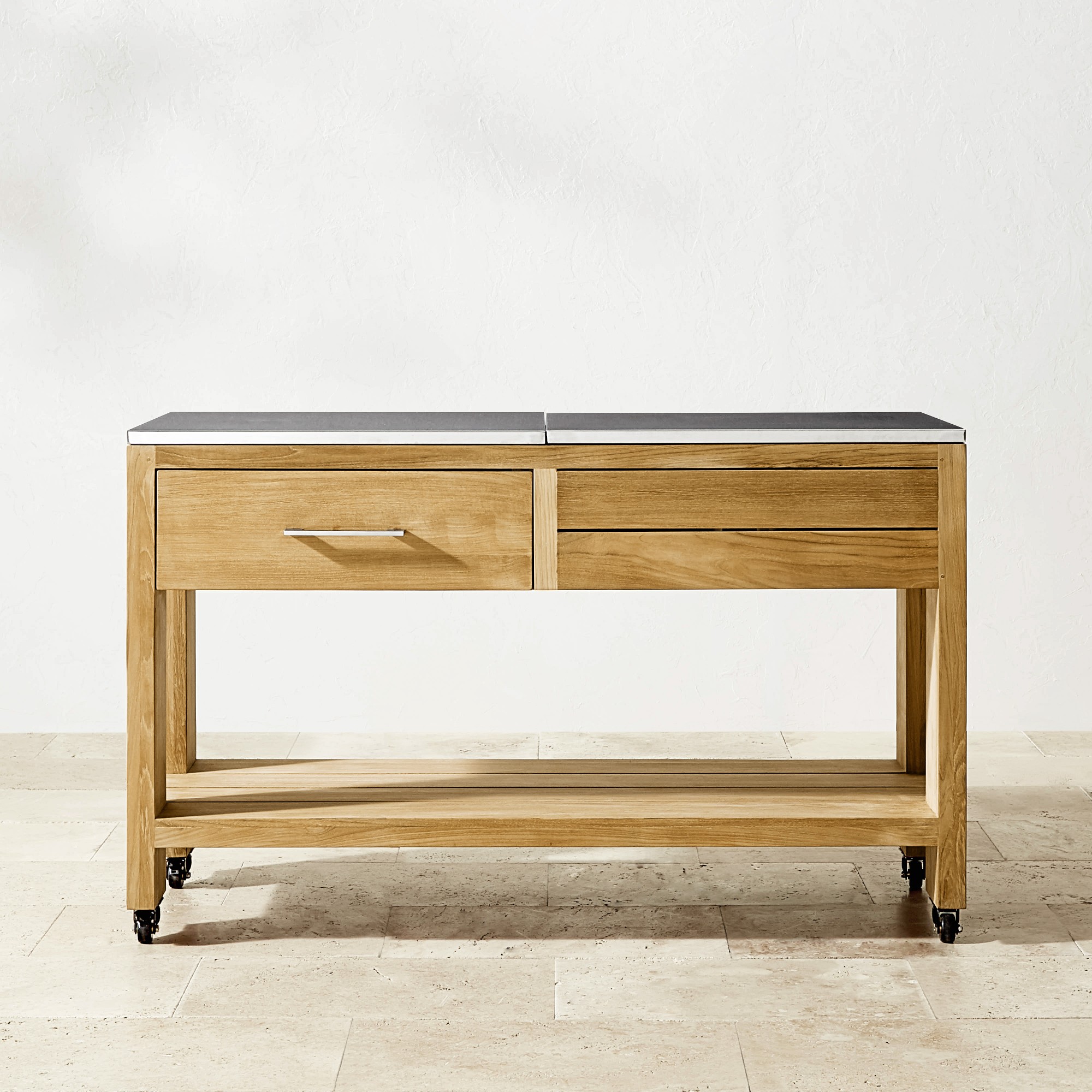 Larnaca Outdoor Teak Prep Table (58)