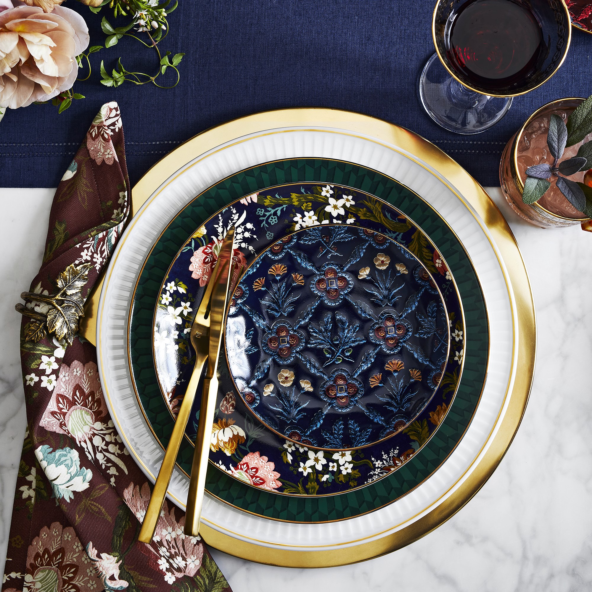 Pillivuyt Plisse Gold Porcelain Charger
