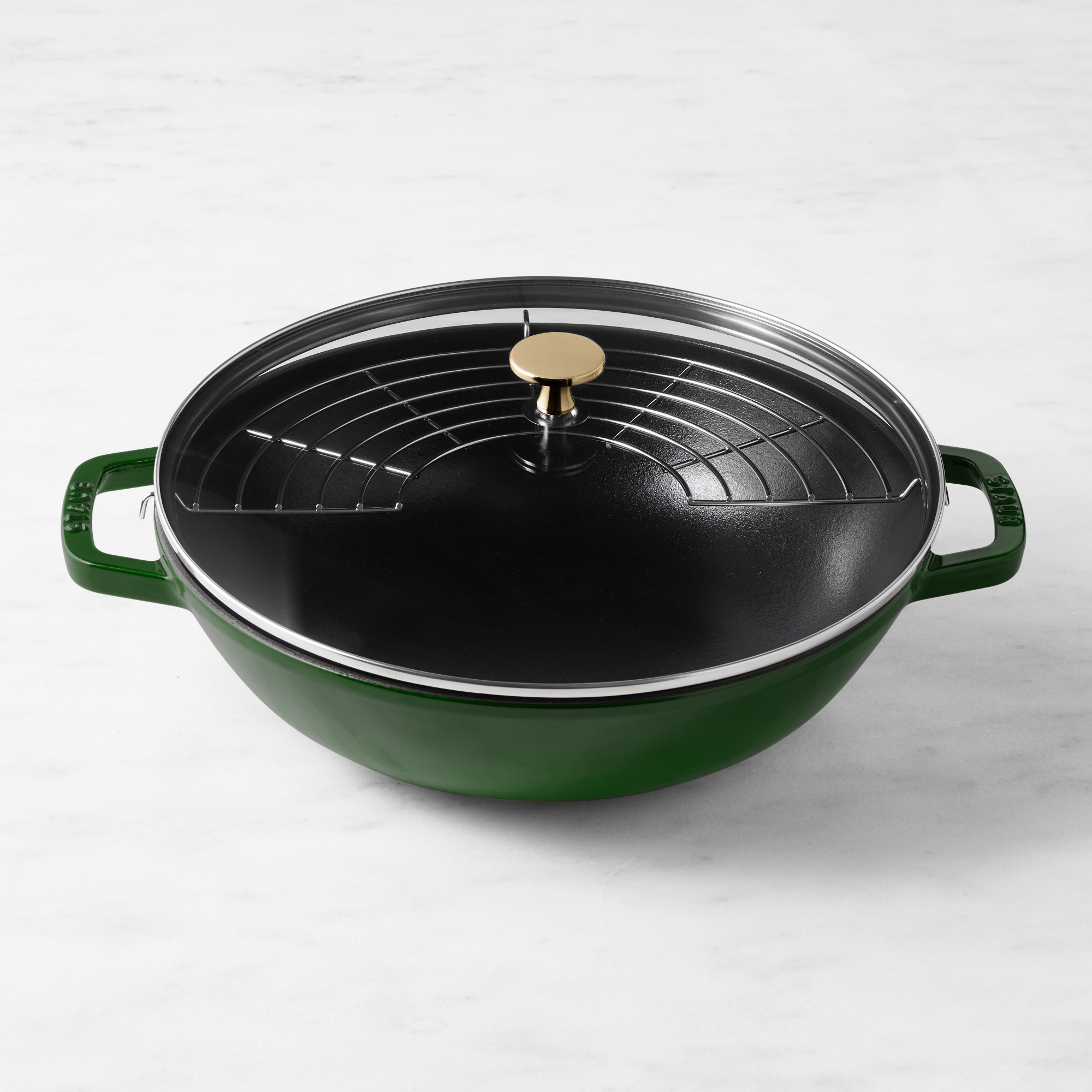 Staub Enameled Cast Iron Perfect Pan Wok, 12