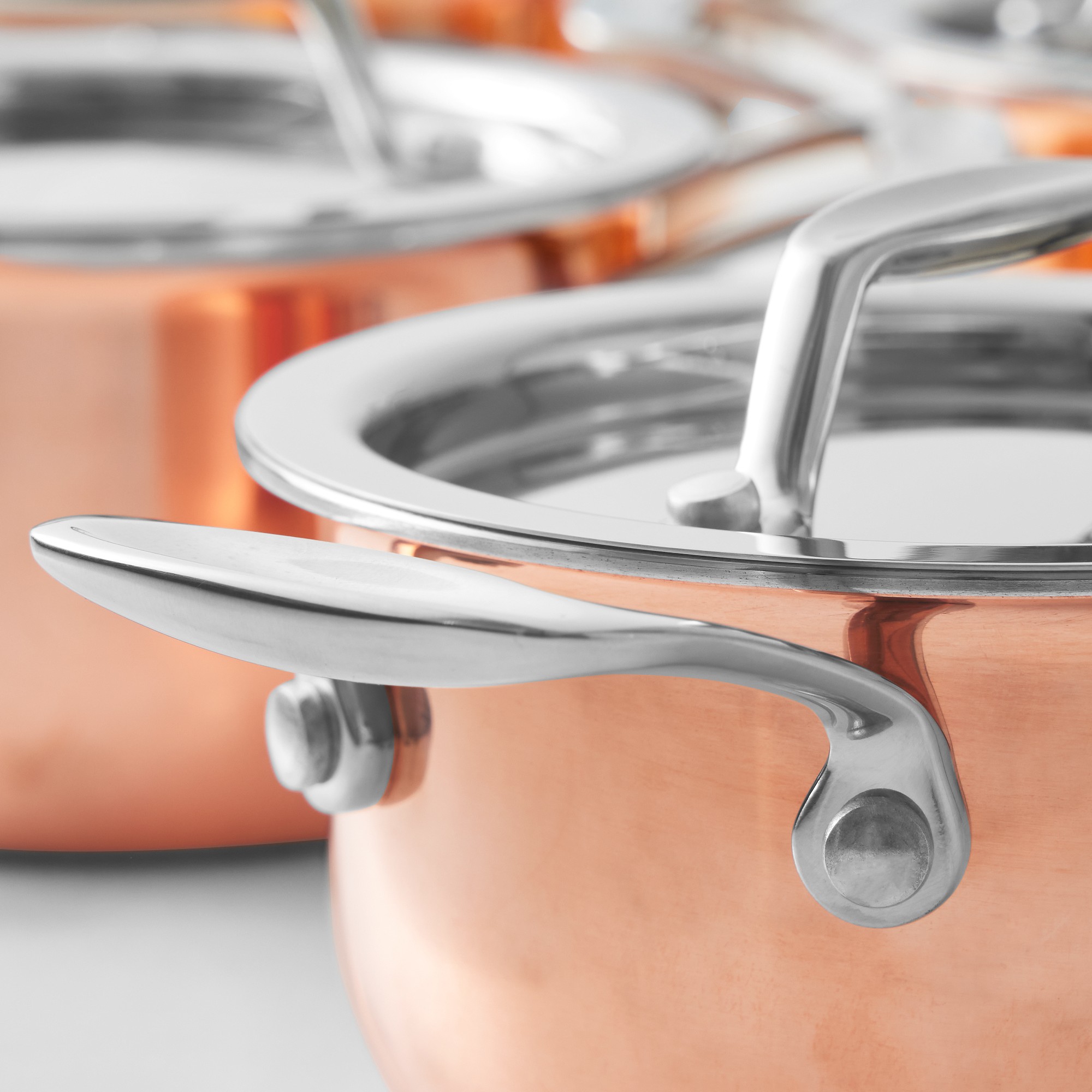 Williams Sonoma Mini Copper Cocottes, Set of 4