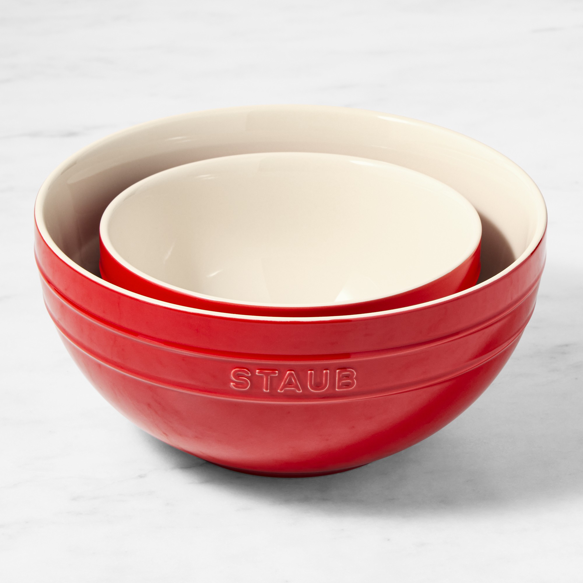 Staub Ceramic Mixing Bowls, Set of 2