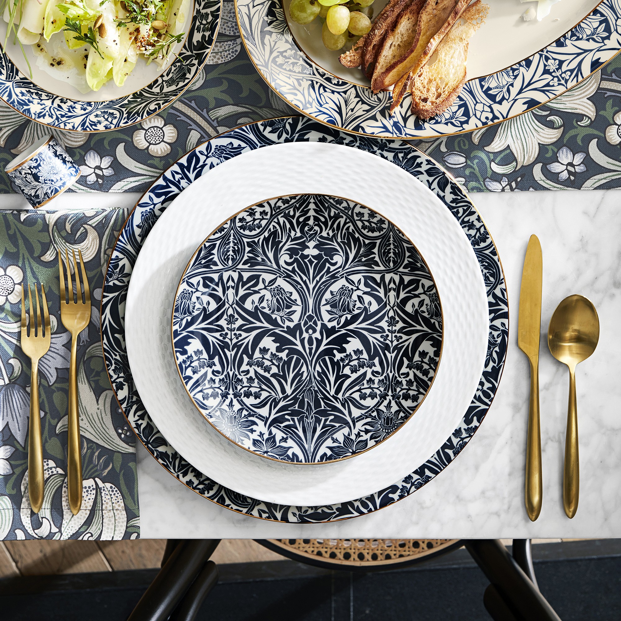 Morris & Co. x Williams Sonoma Bluebell Dinnerware Collection