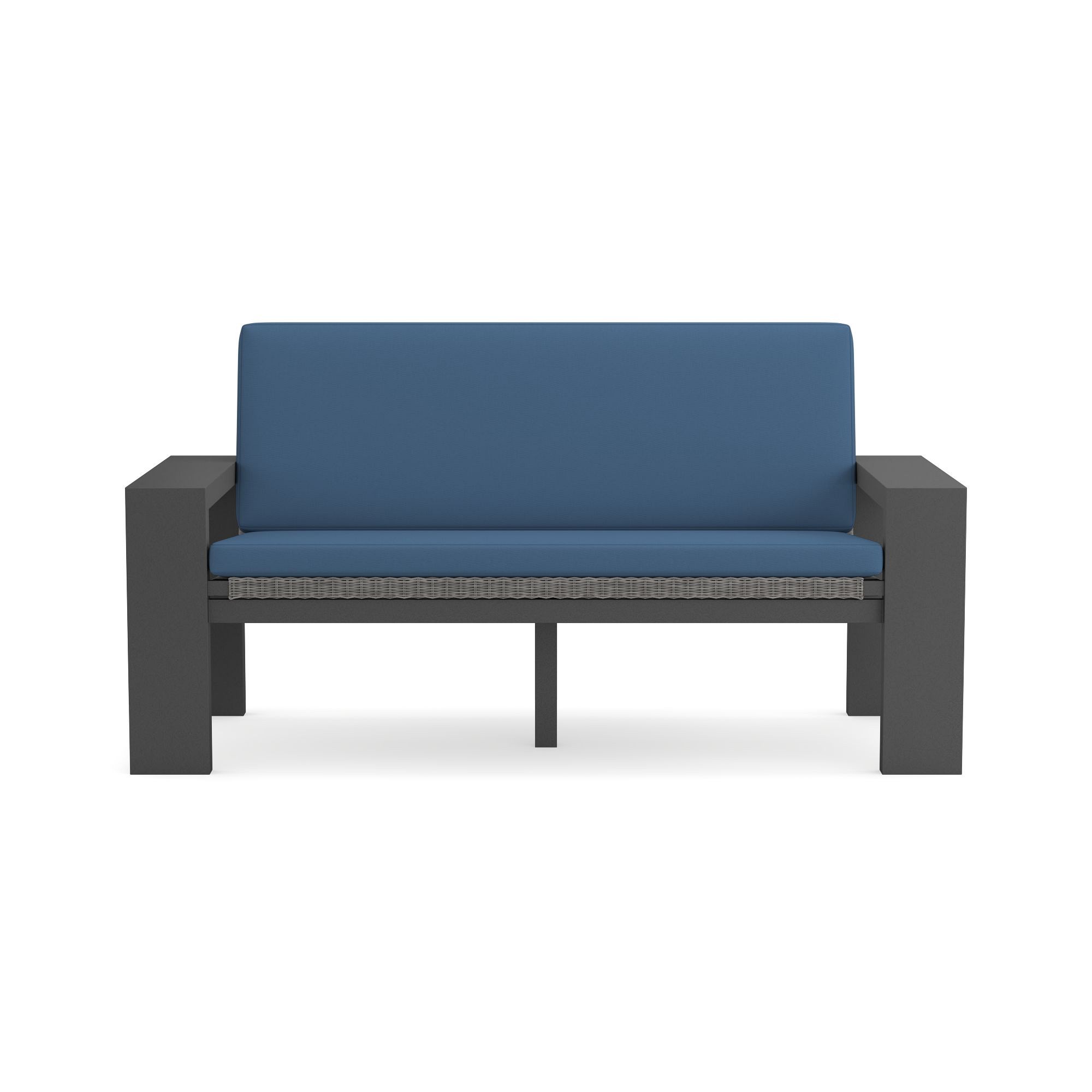 Larnaca Outdoor Metal All-Weather-Weave Loveseat Cushion