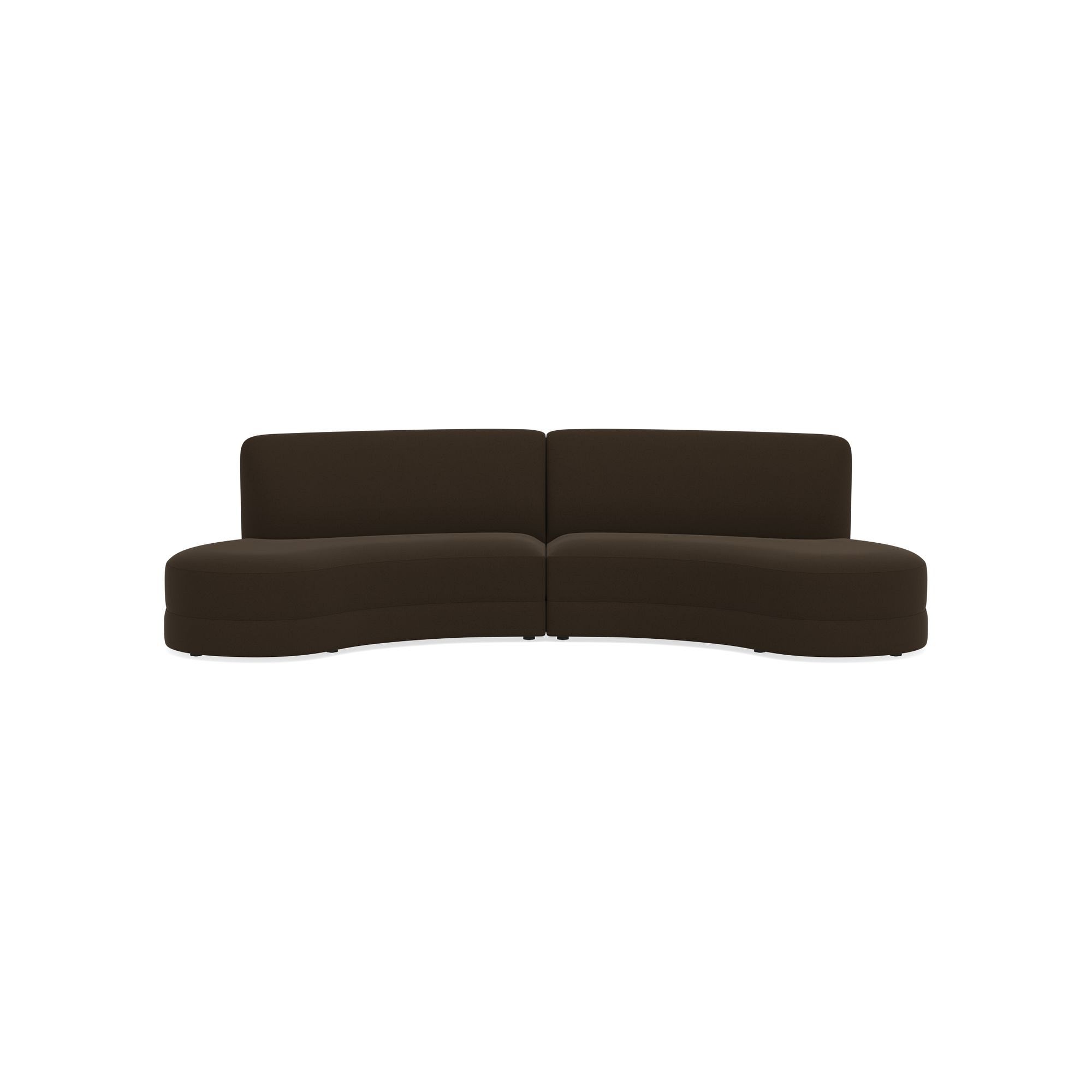 Capri 2-Piece Bumper Armless Sectional (132)