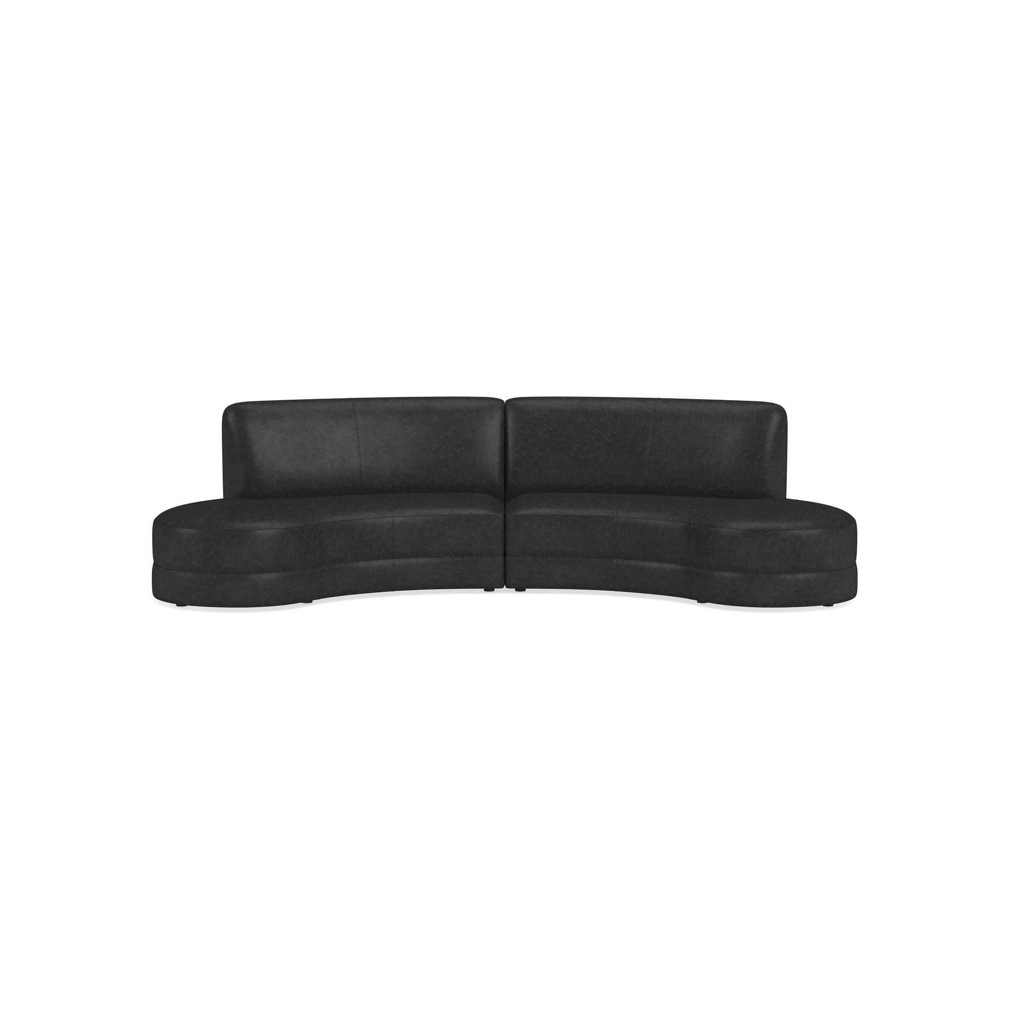 Capri 2-Piece Bumper Armless Sectional (132)