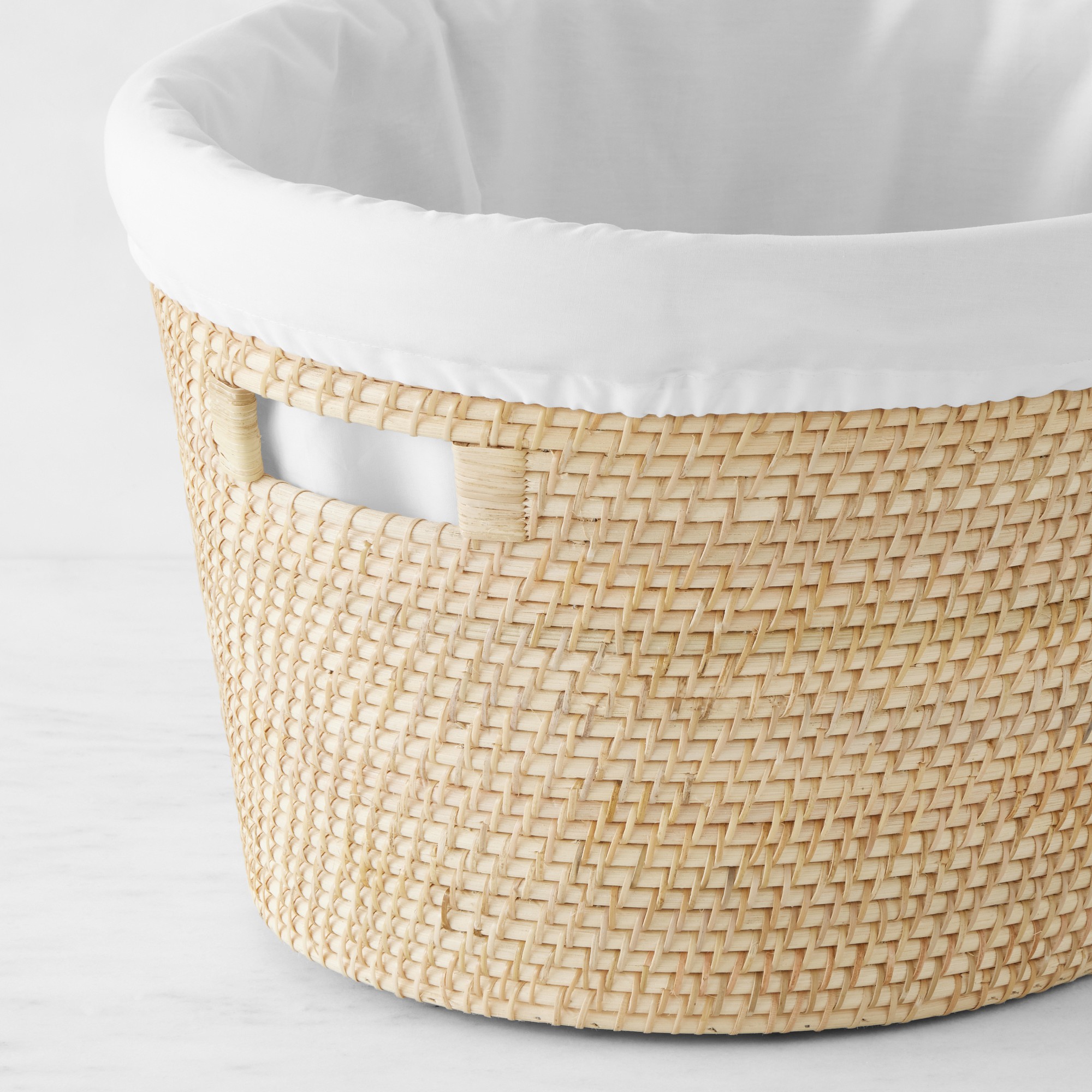 Hold Everything Rattan Laundry Baskets, Oval