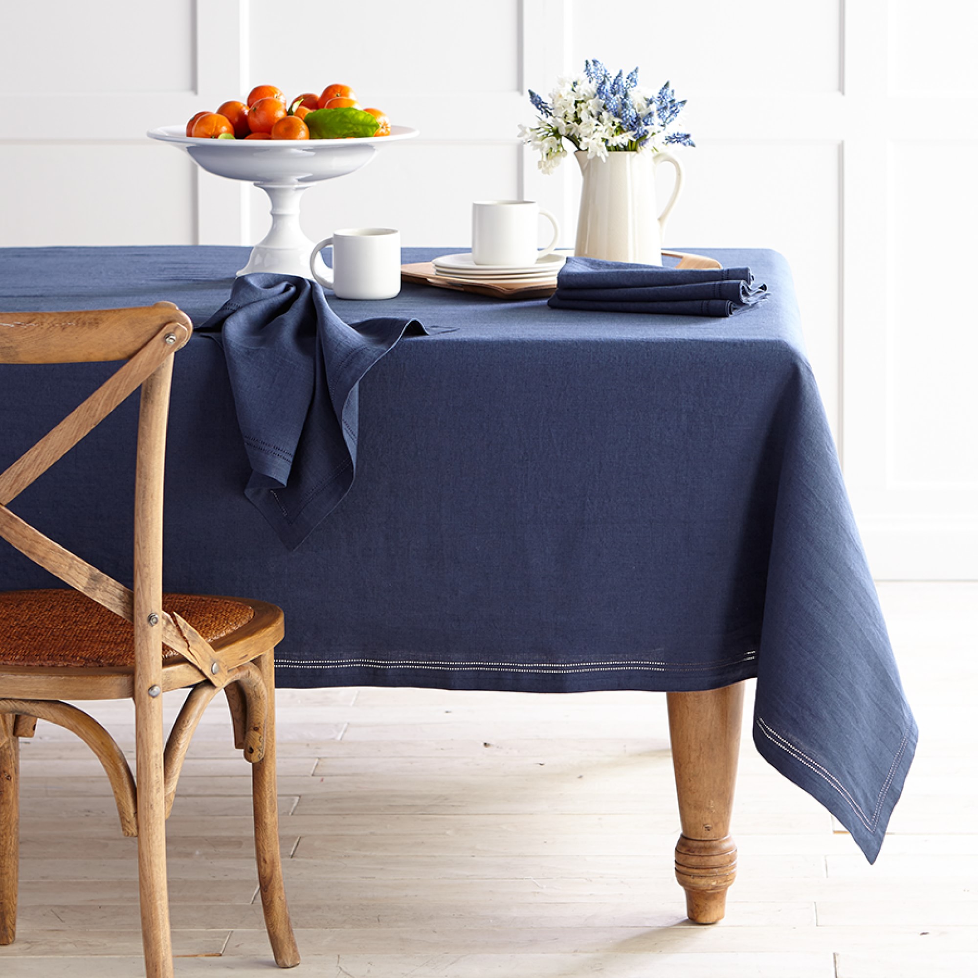 Linen Double Hemstitch Tablecloth