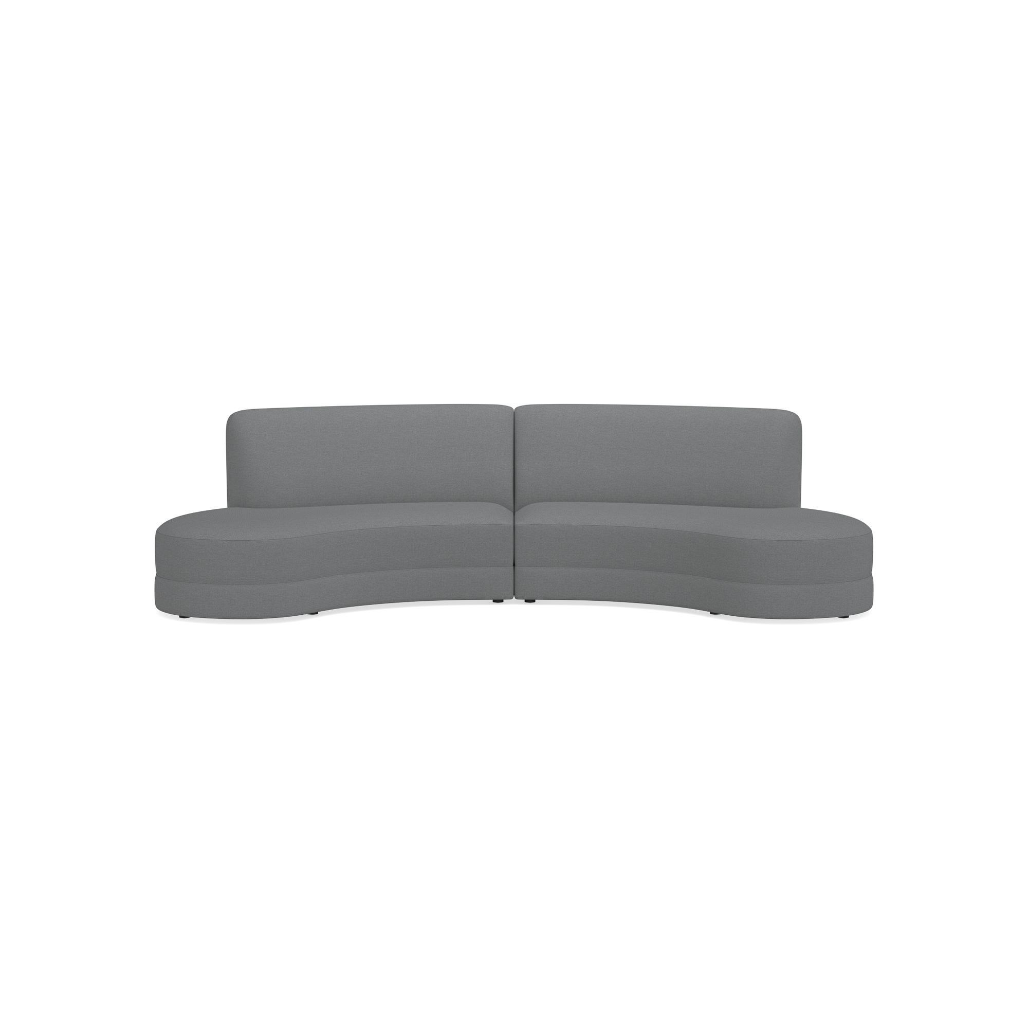 Capri 2-Piece Bumper Armless Sectional (132)
