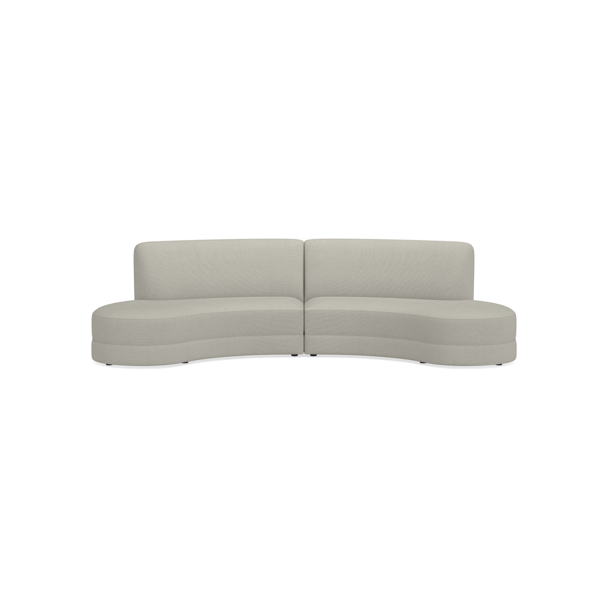 Capri 2-Piece Bumper Armless Sectional (132)