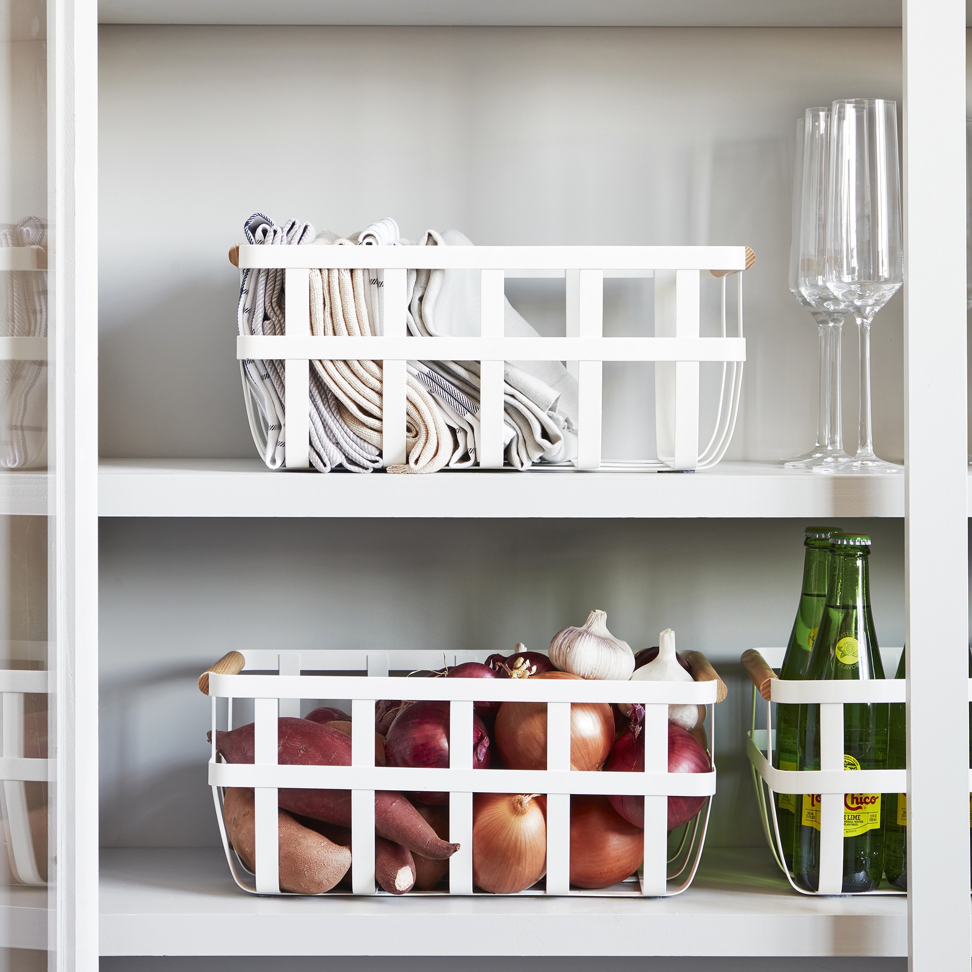 Yamazaki Home Tosca Dual Handle Storage Basket