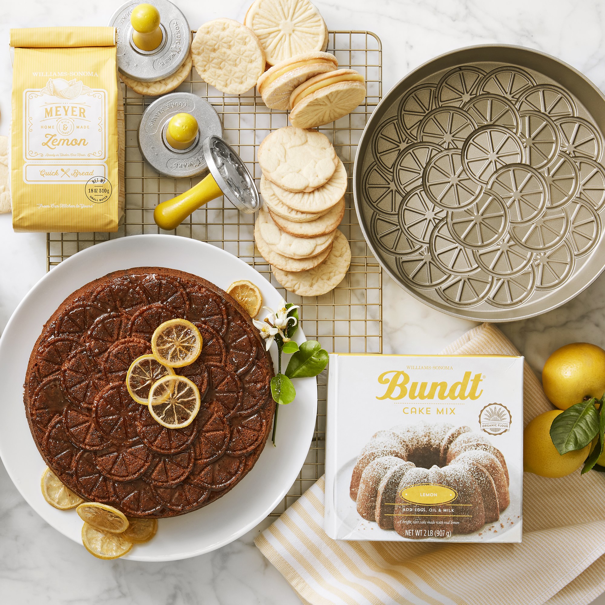 Nordic Ware Cast Aluminum Citrus Cookie Stamps, Set of 3