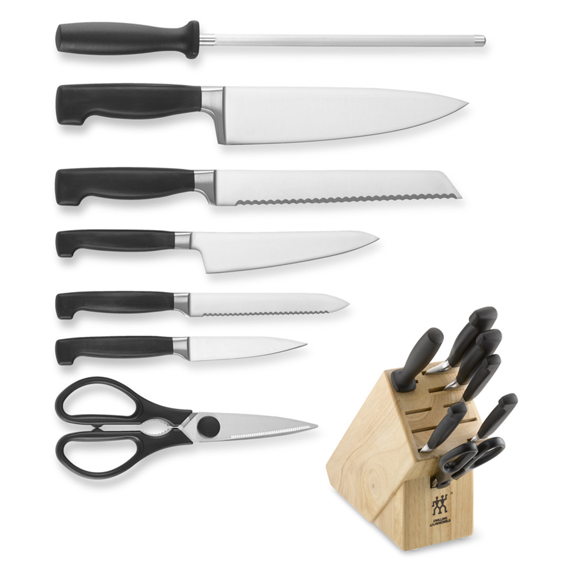 Zwilling Four Star Eco Knife Block, Set of 8