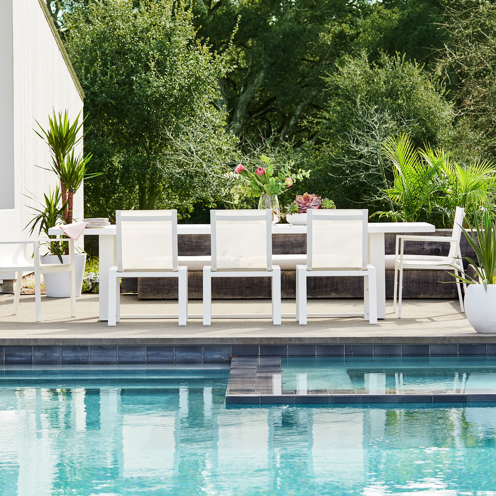 Santa Barbara Outdoor Metal Dining Side Chair