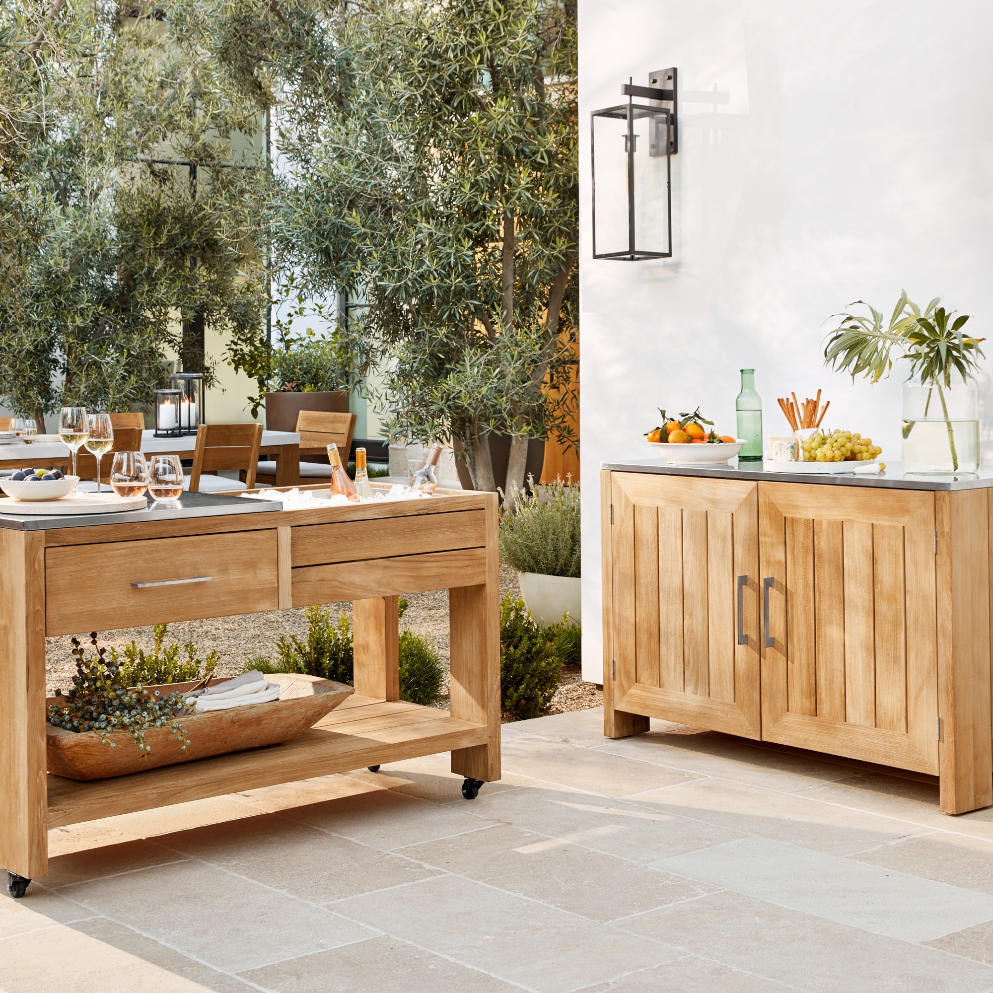 Larnaca Outdoor Teak Prep Table (58)