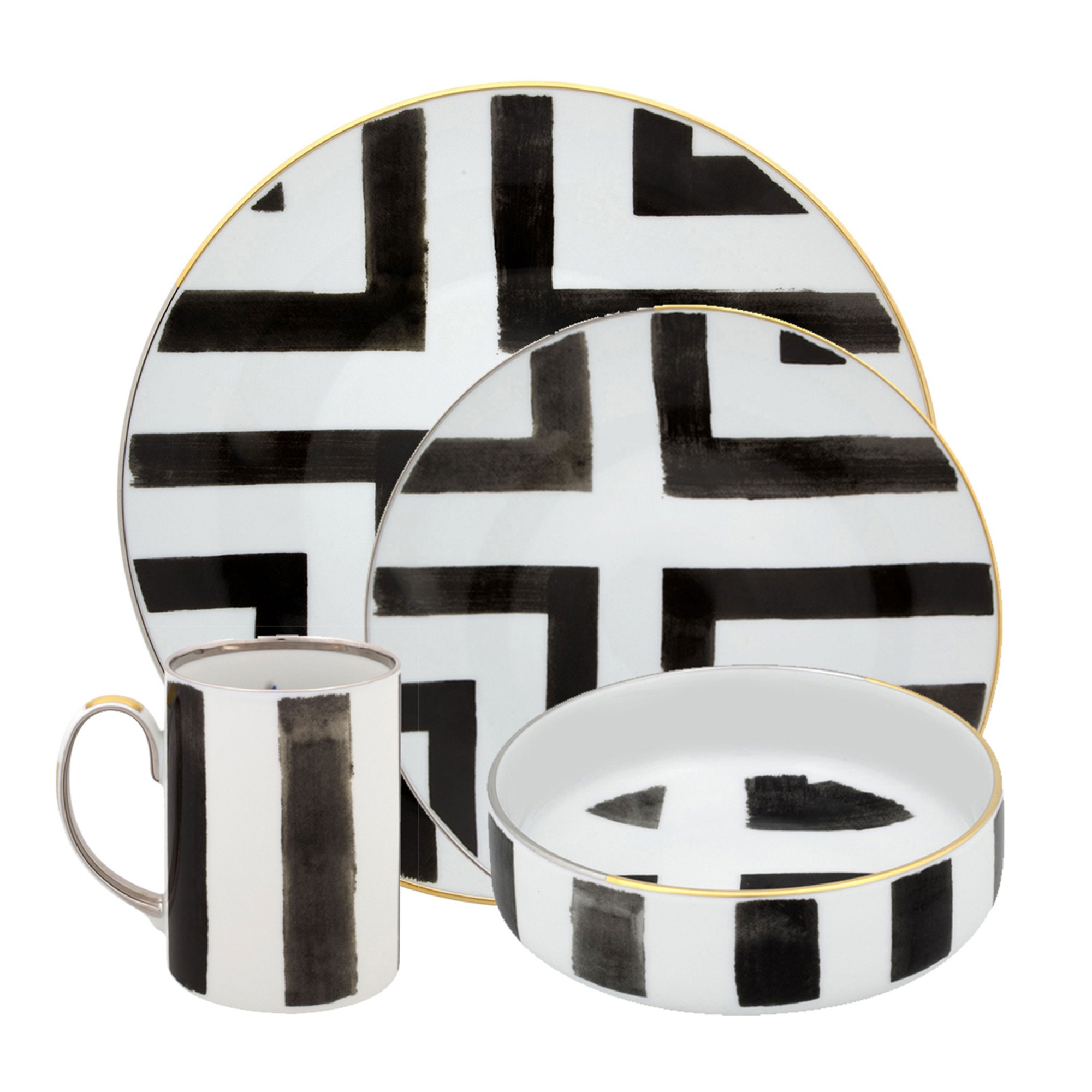 Christian Lacroix Sol y Sombra 4-Piece Dinnerware Set