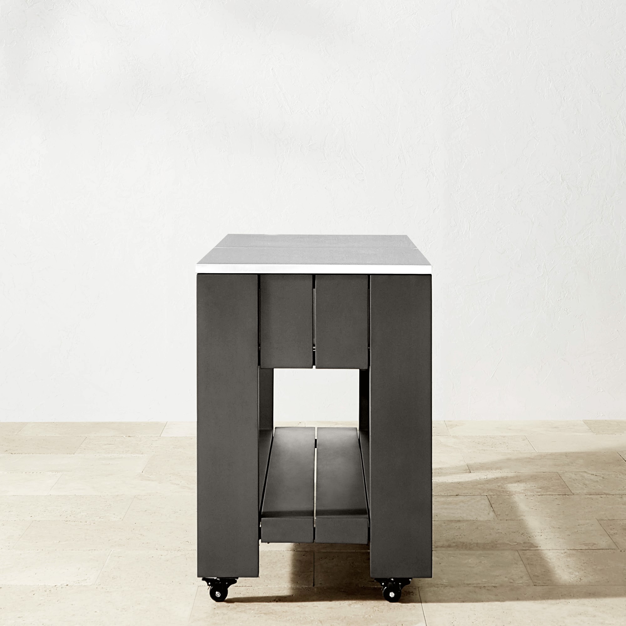 Larnaca Outdoor Slate Grey Metal Prep Table (58)