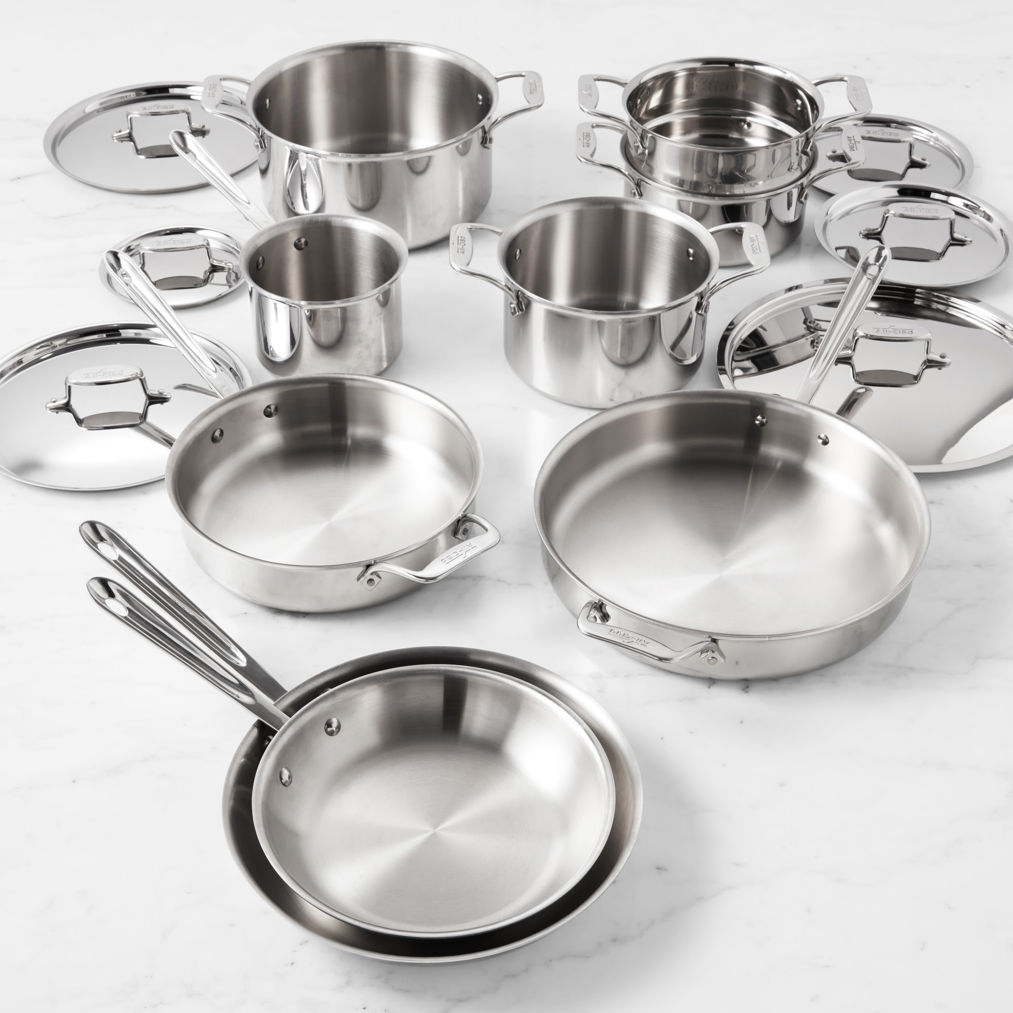 All-Clad D5® Stainless-Steel 15-Piece Cookware Set