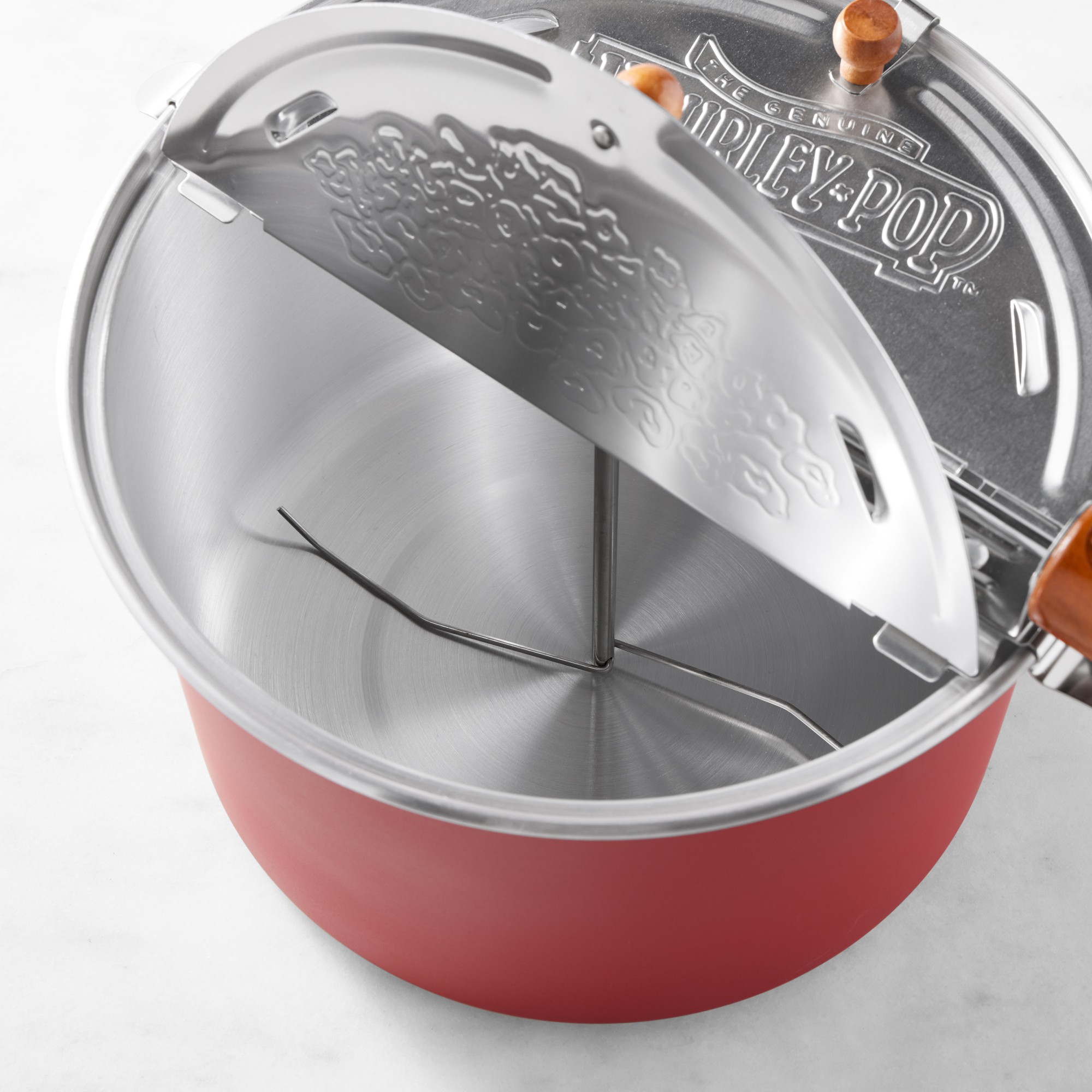 Whirley Pop Red Metal Gears Stovetop Popcorn Maker