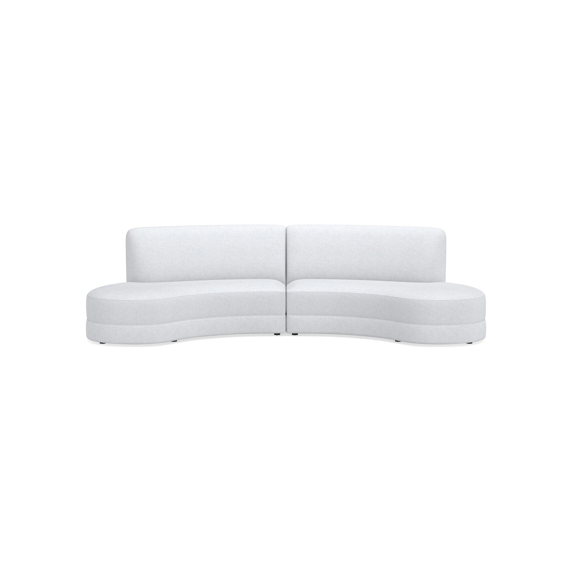 Capri 2-Piece Bumper Armless Sectional (132)