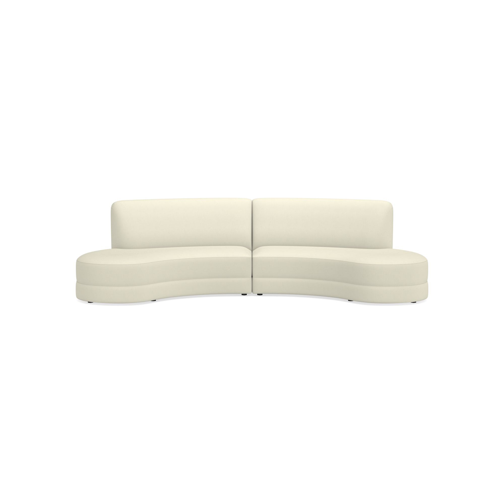 Capri 2-Piece Bumper Armless Sectional (132)