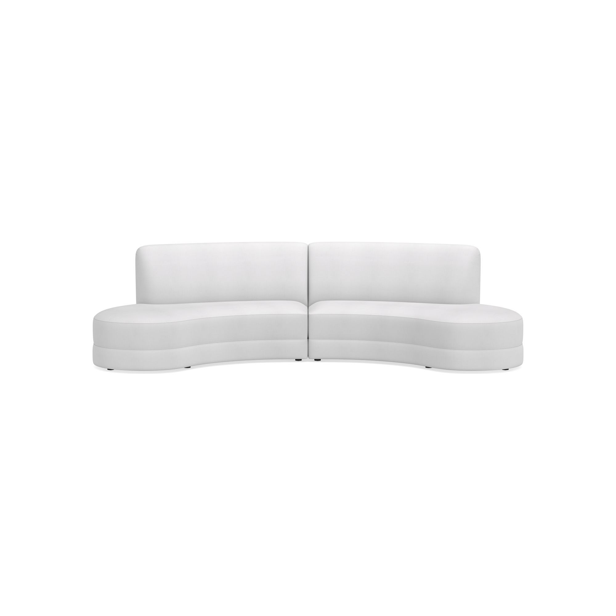 Capri 2-Piece Bumper Armless Sectional (132)