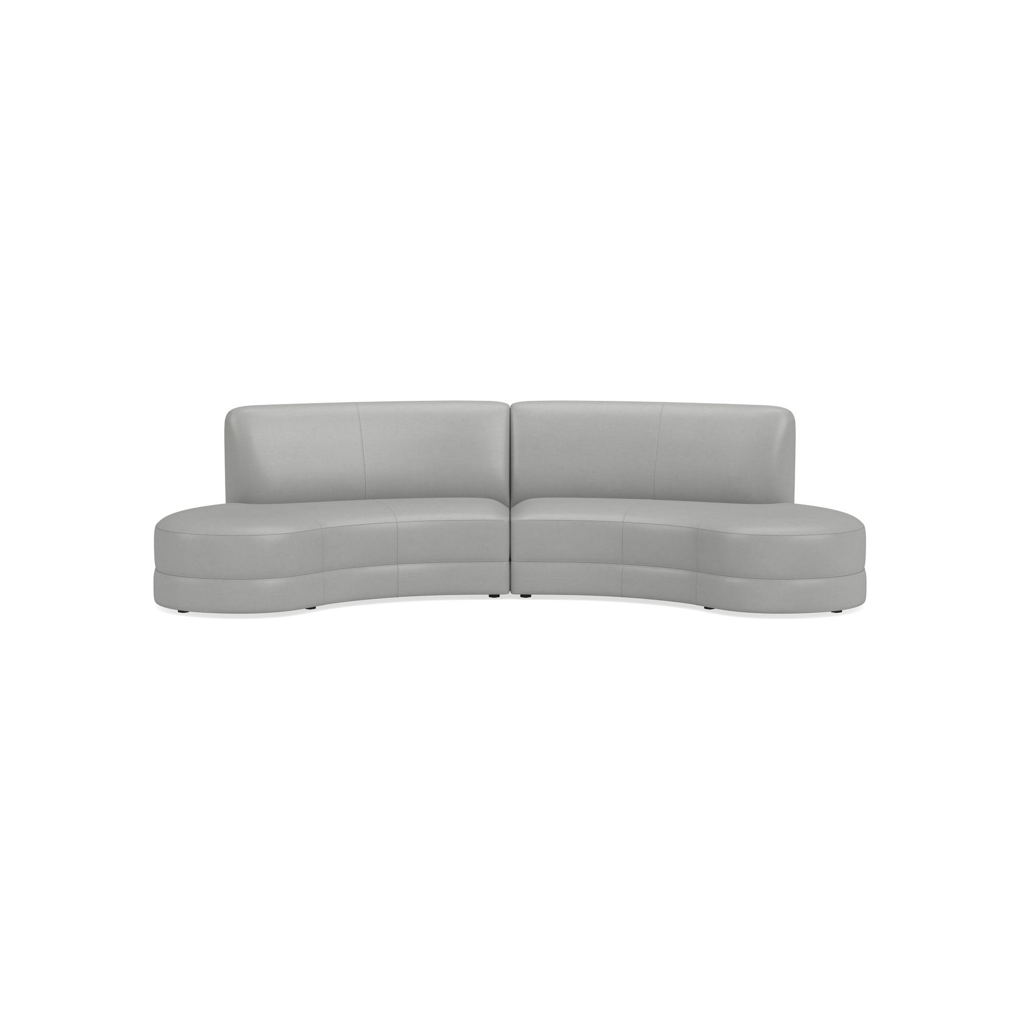 Capri 2-Piece Bumper Armless Sectional (132)