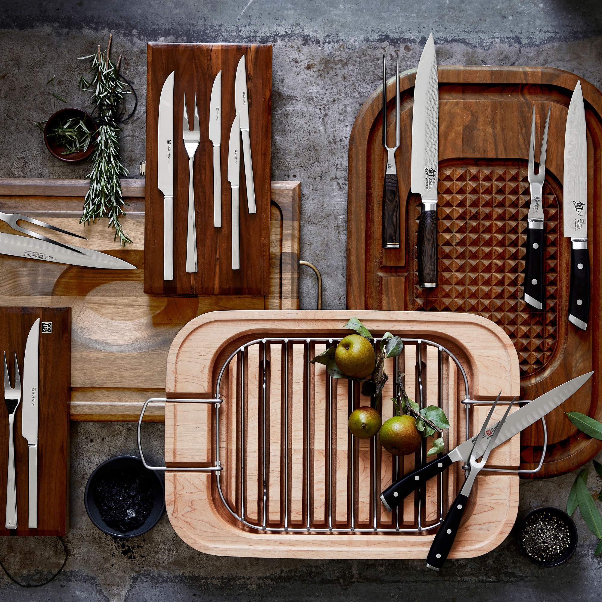 Shun Kaji Carving Knife & Meat Fork Set