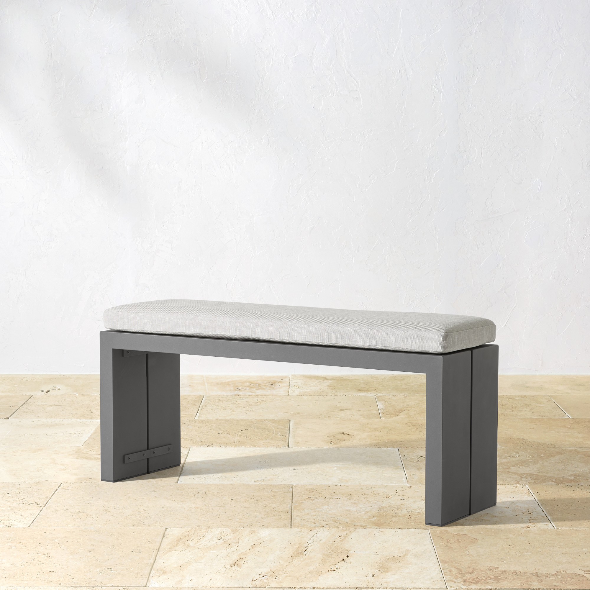 Larnaca Outdoor Metal Dining Bench (46-65)