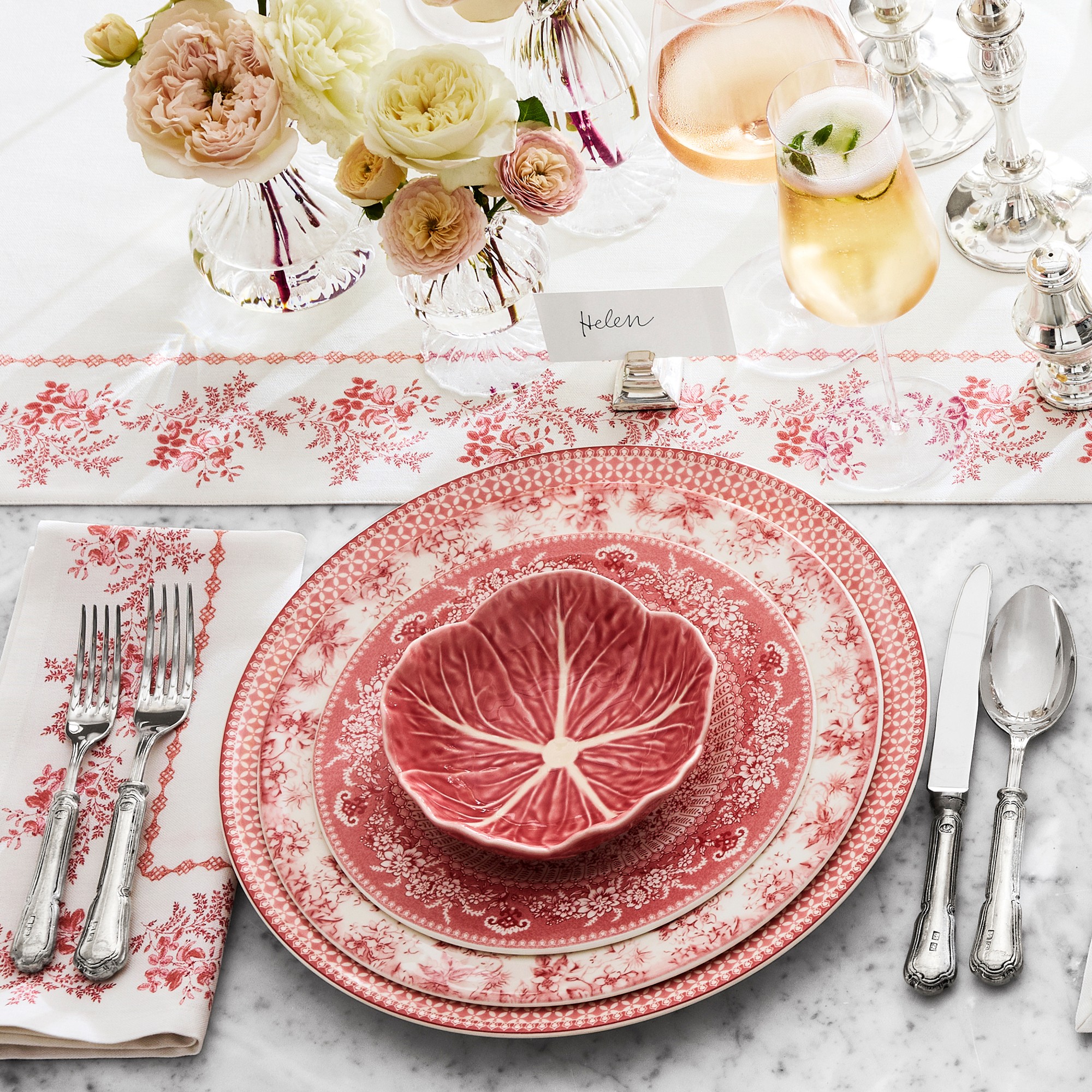 English Floral Dinner Plates