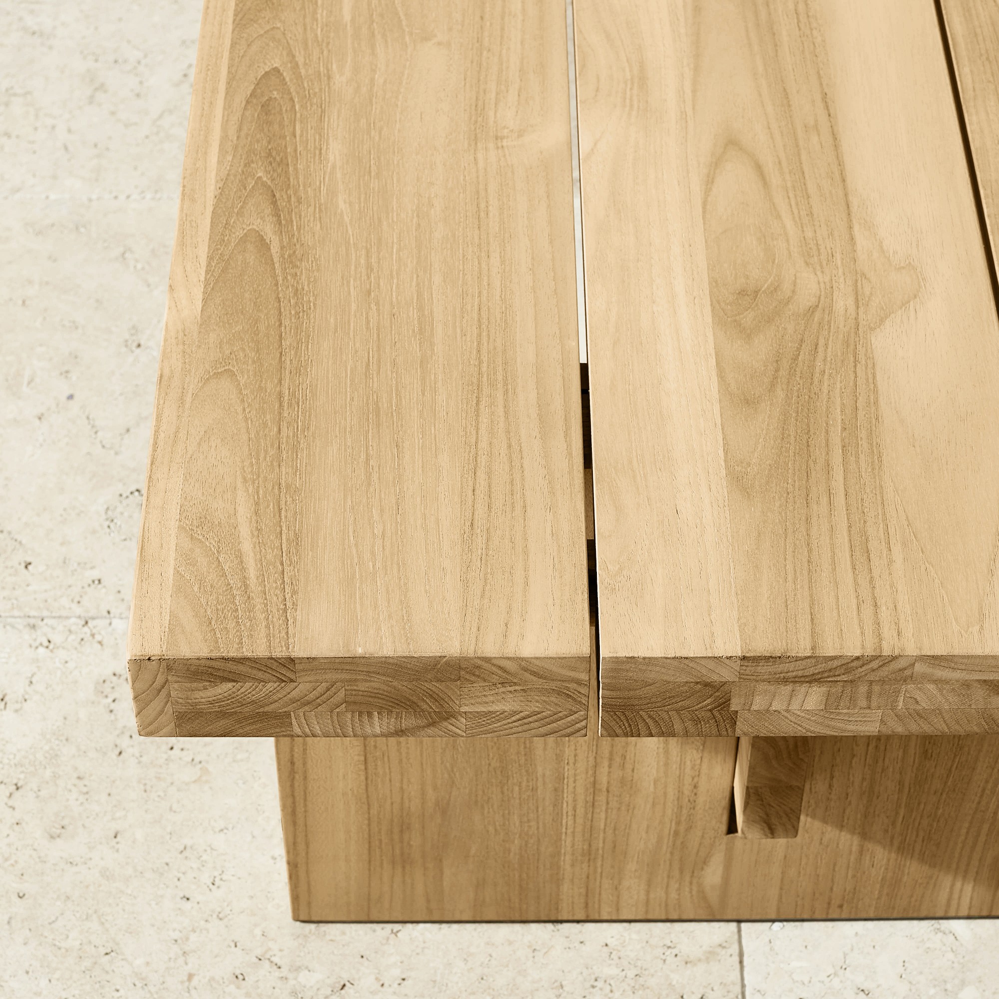 San Clemente Natural Teak Outdoor Rectangle Coffee Table (60)