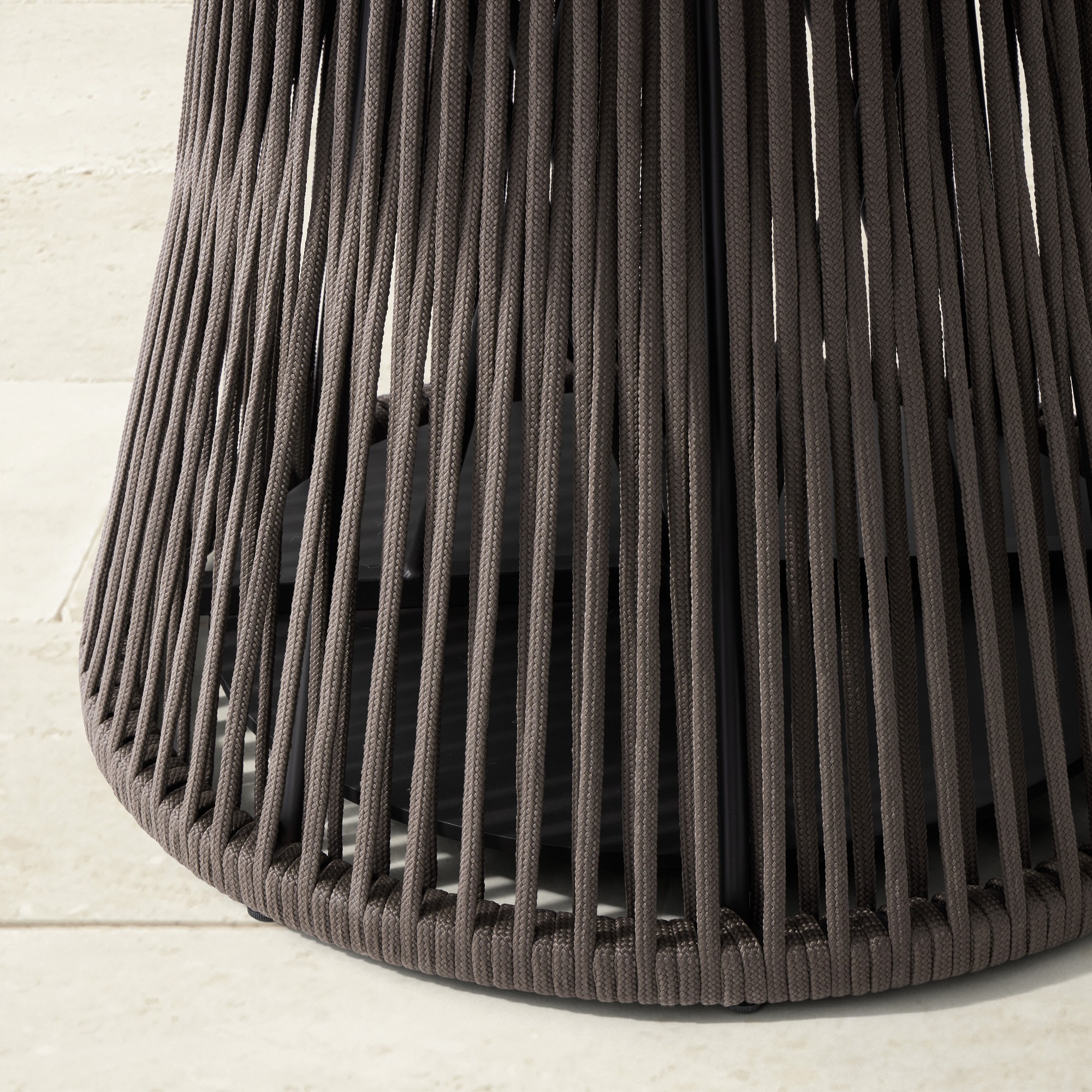 Pasadena Outdoor Fiberstone and Rope Round Dining Table (60)