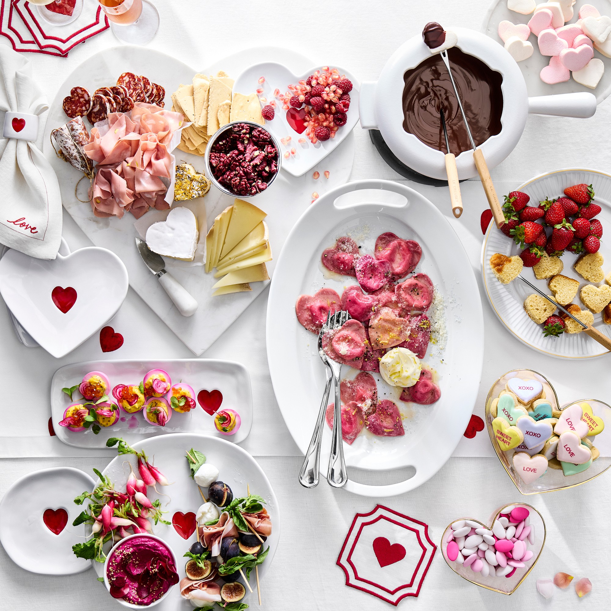 Valentine's Day Sentiment Napkins, Set of 4