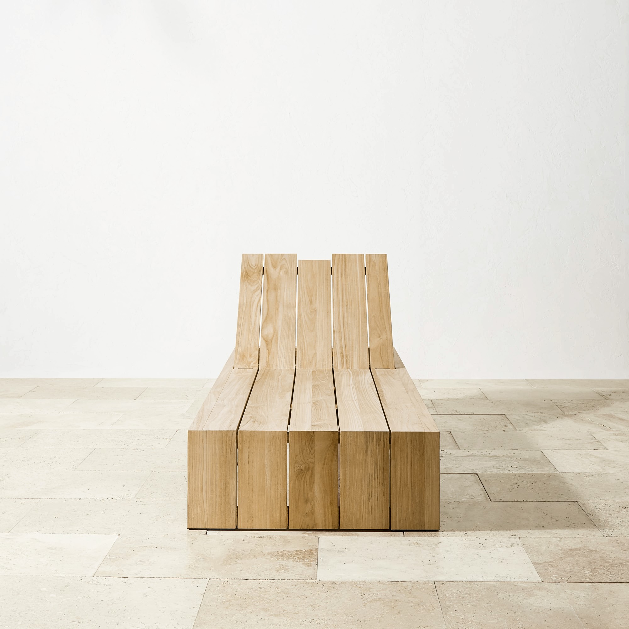 Larnaca Outdoor Natural Teak Chaise