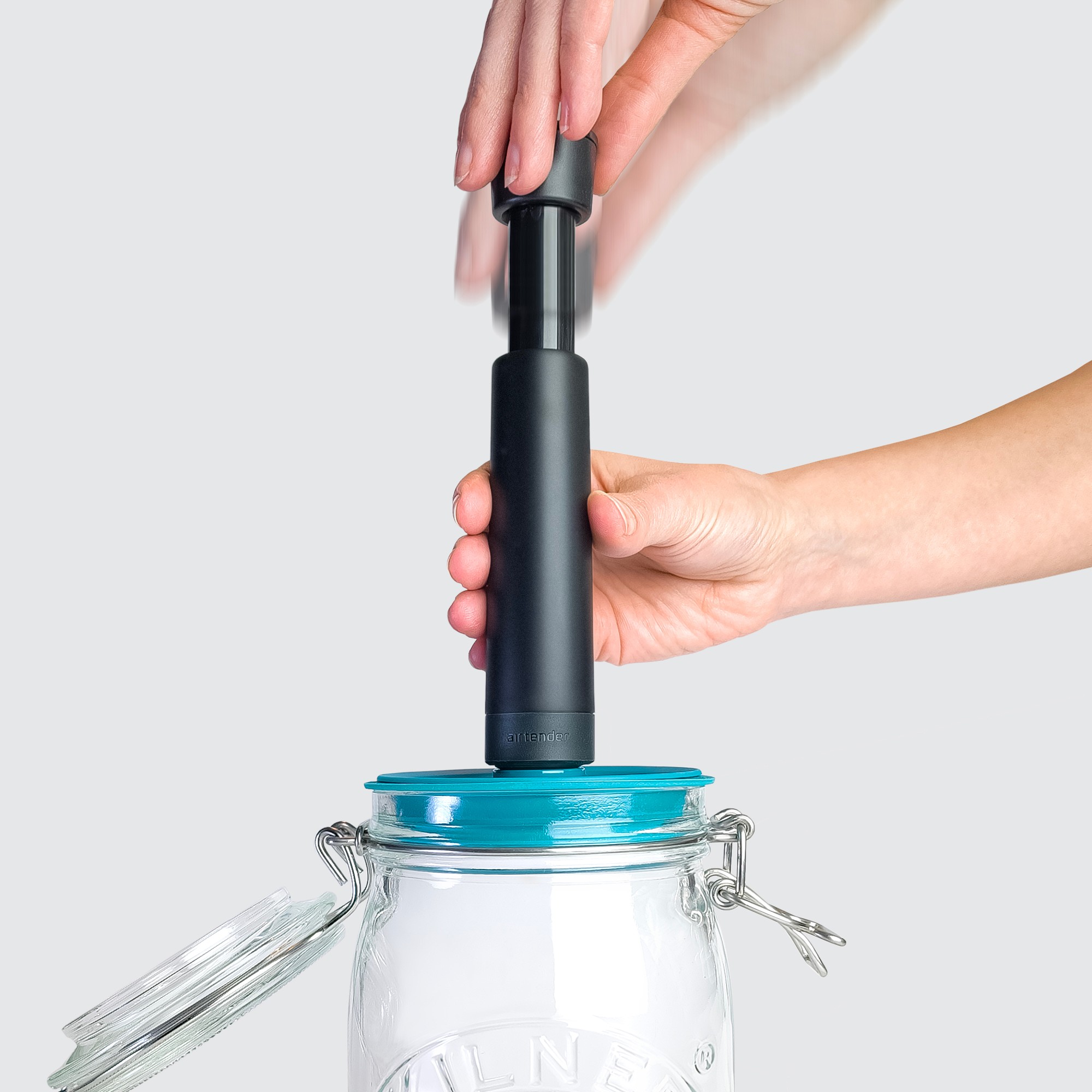 Airtender x Kilner Clip Top Jar Vacuum Pack, Set of 3