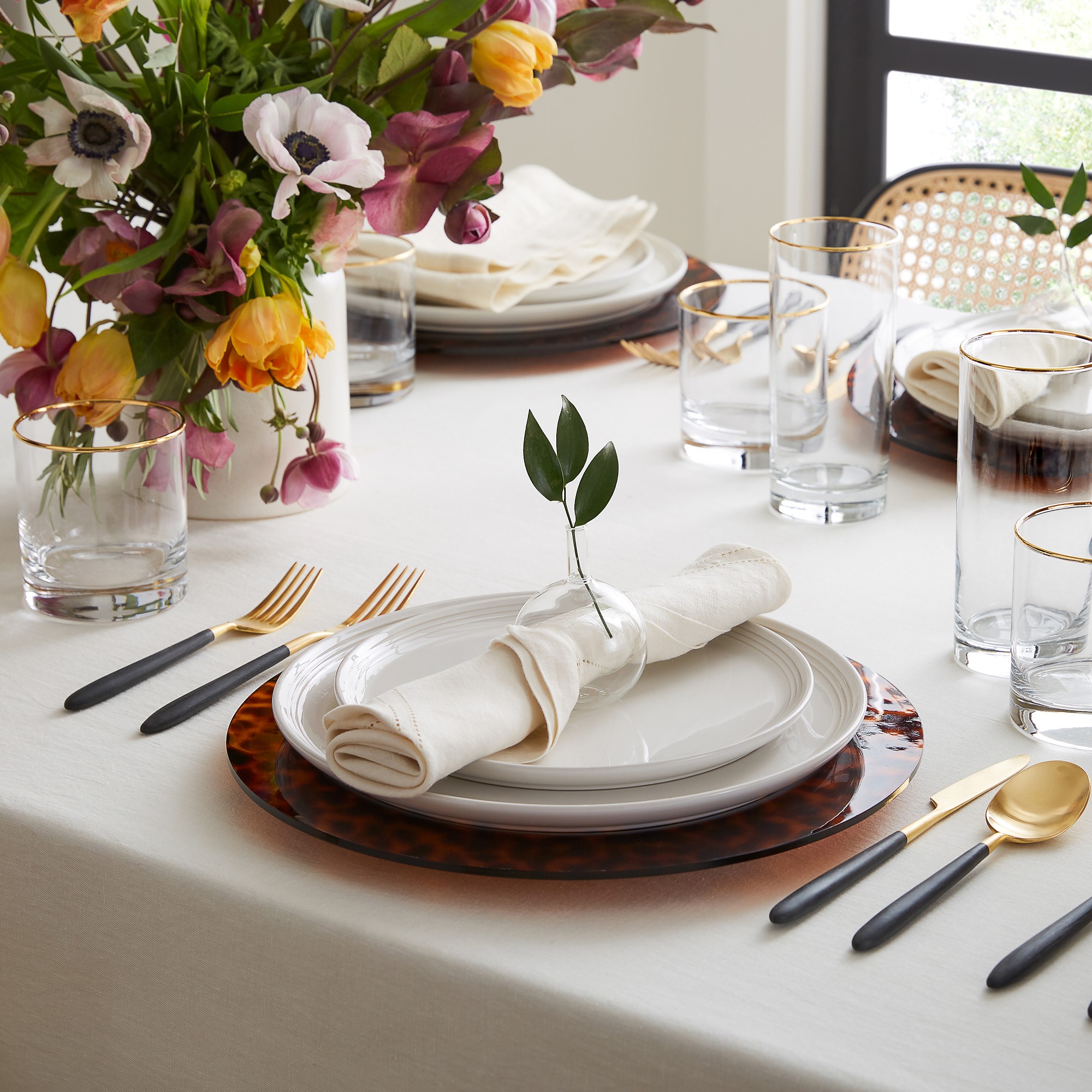 Linen Double Hemstitch Tablecloth