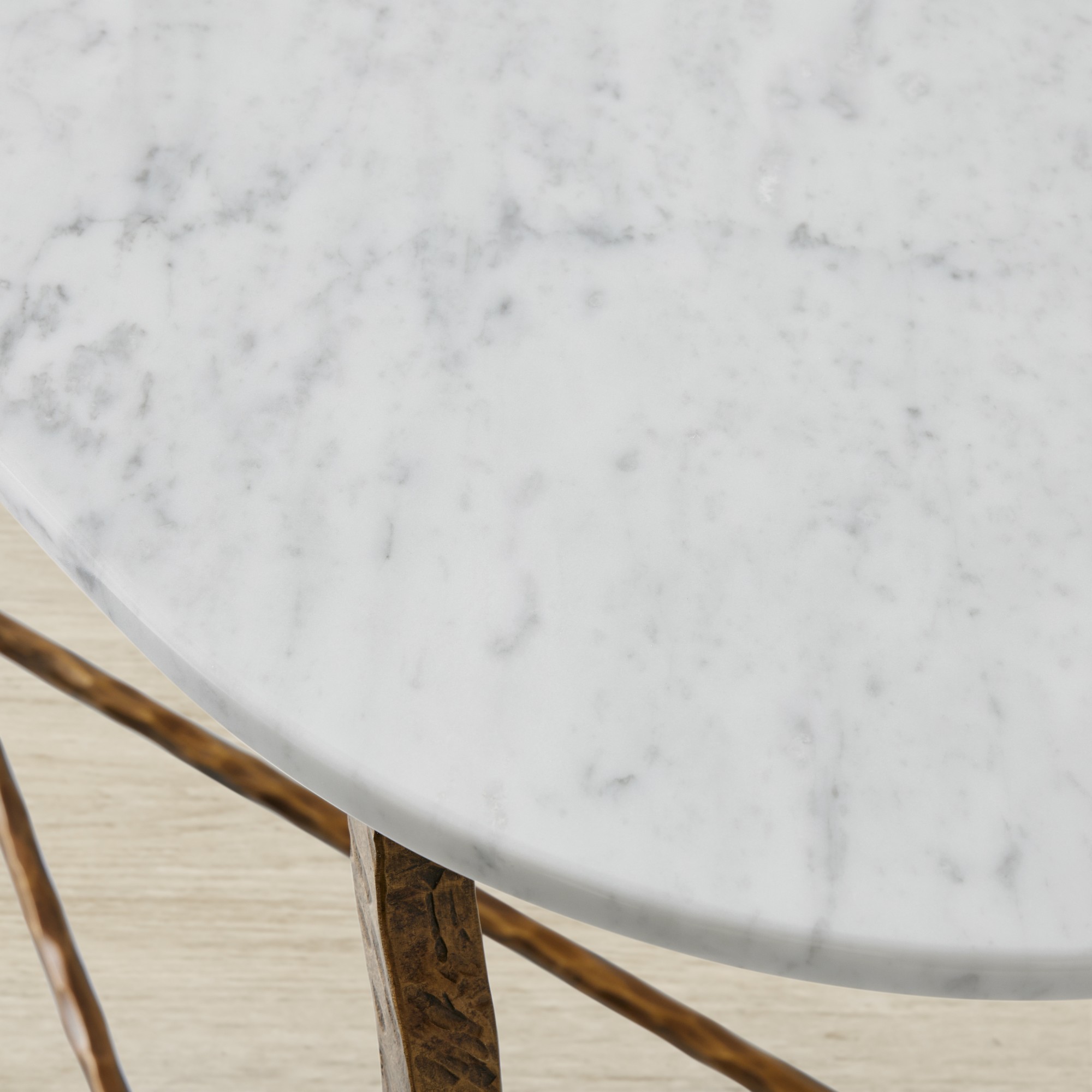 Azurra Hammered Metal Console (60)