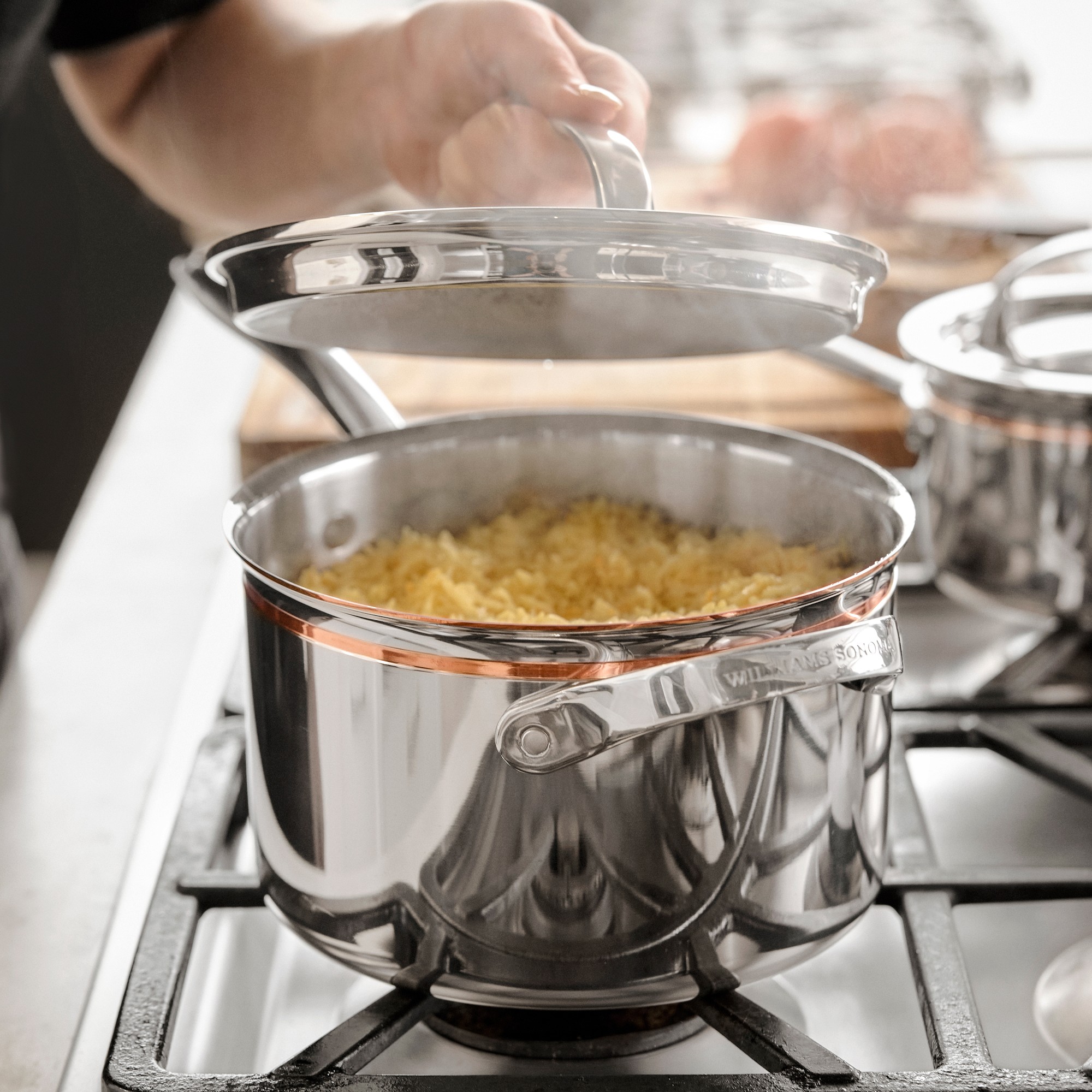 Williams Sonoma Signature Thermo-Clad™ Copper Pro Saucepan