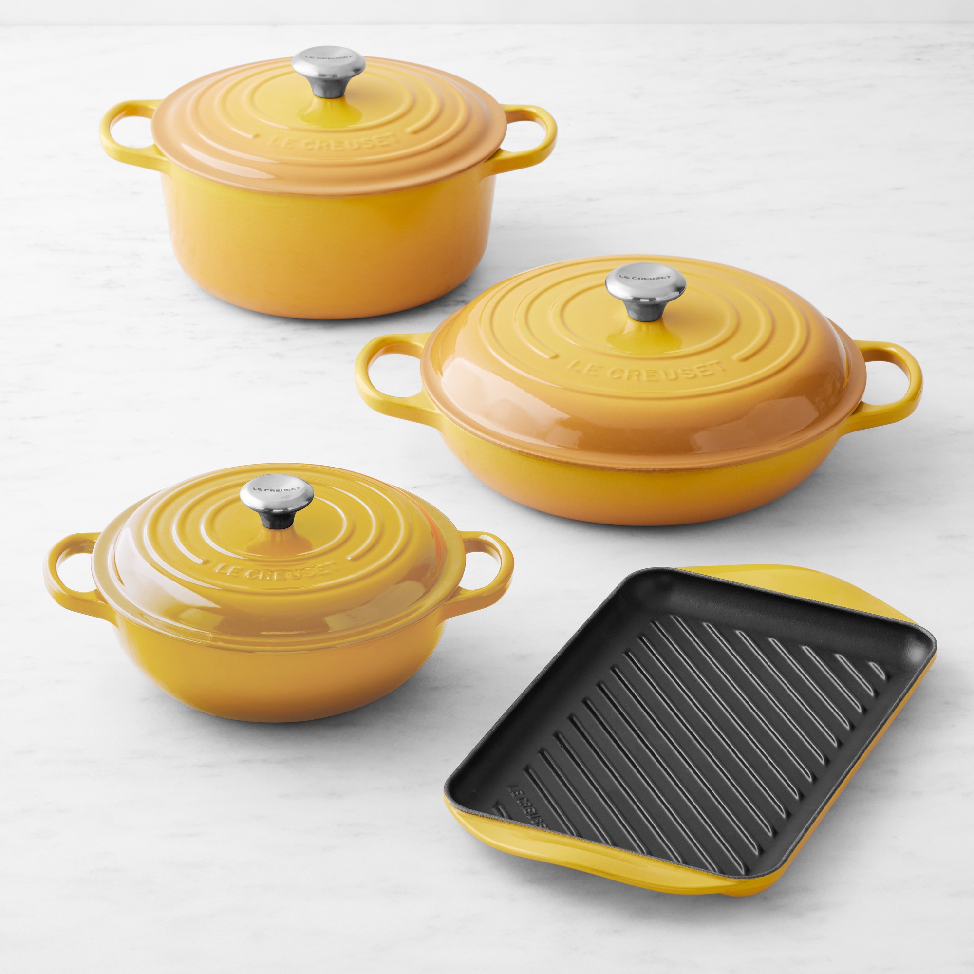 Le Creuset Signature Enameled Cast Iron 7-Piece Essential Cookware Set