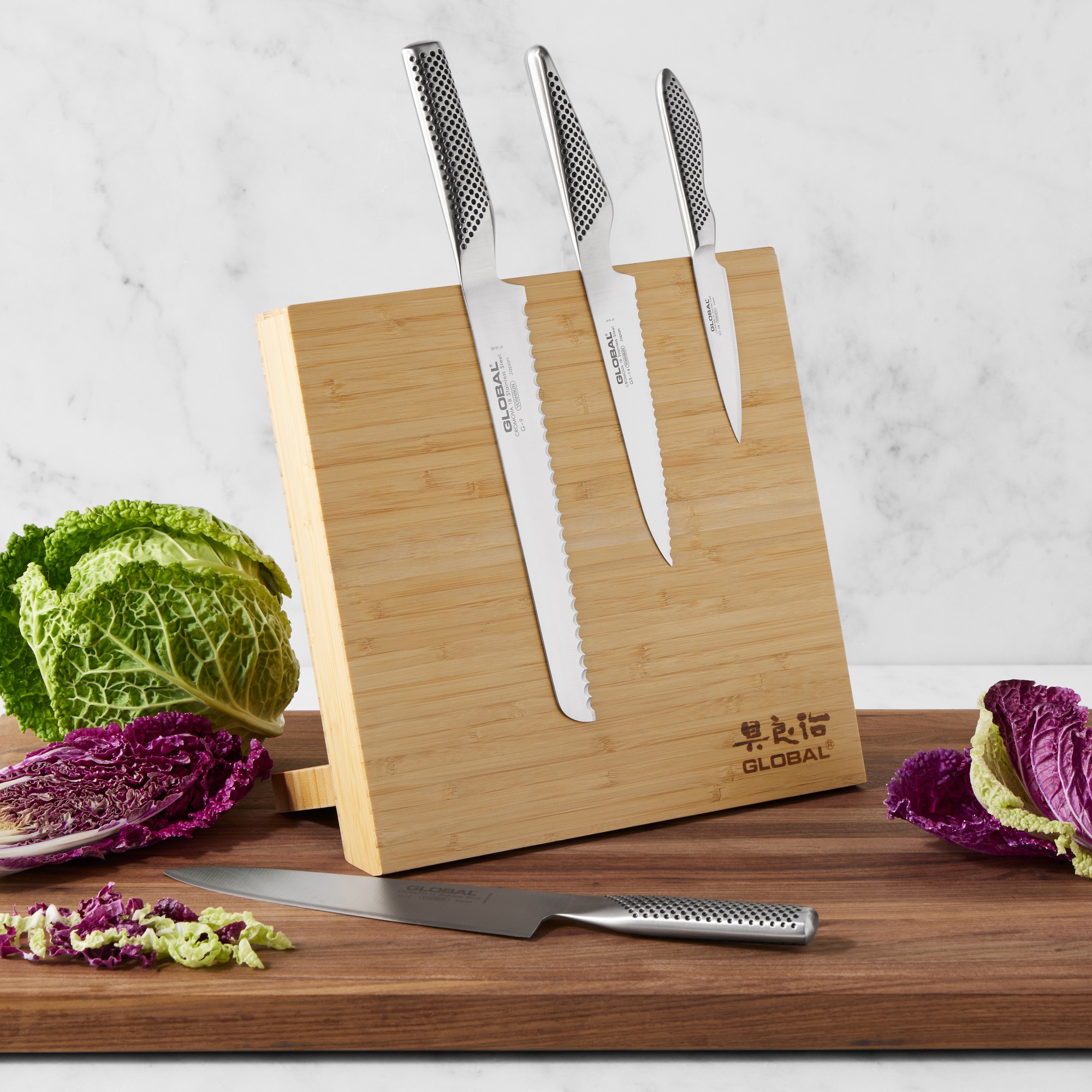 Global Classic Bitoku Magnetic Easel Set with Bamboo Block, Set of 5