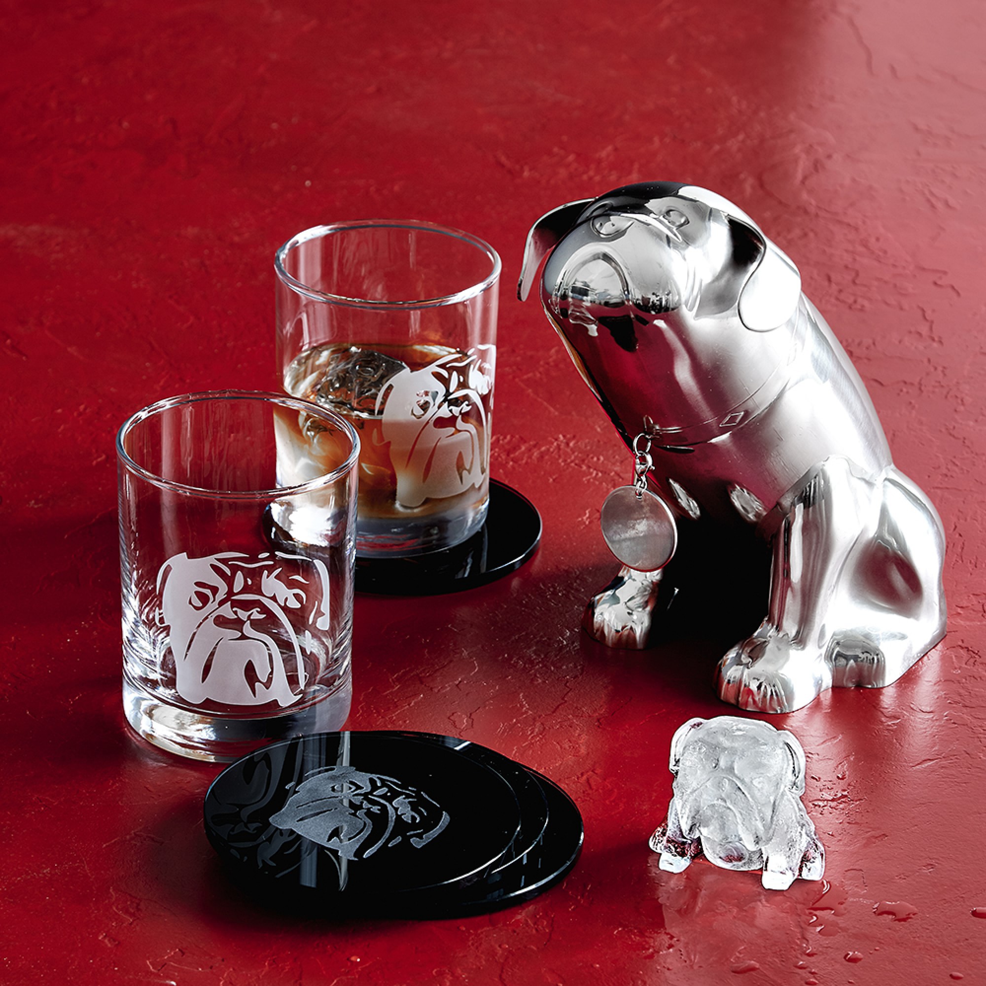 Williams Sonoma Novelty Ice Mold, Set of 2, Bulldog