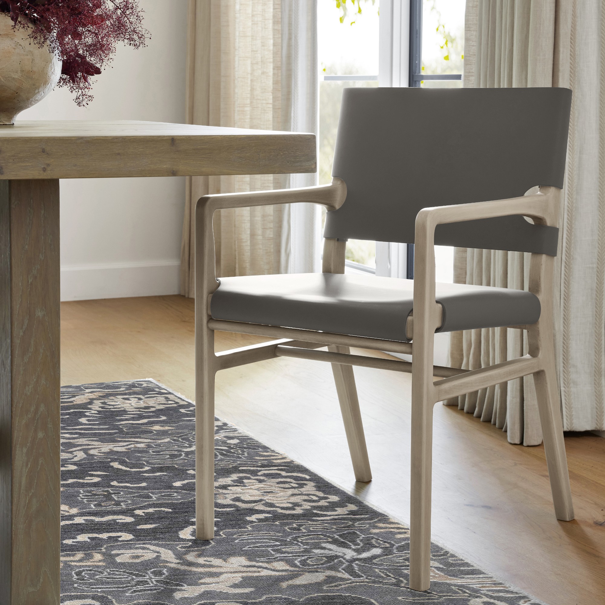 Stratton Leather Slung Armchair