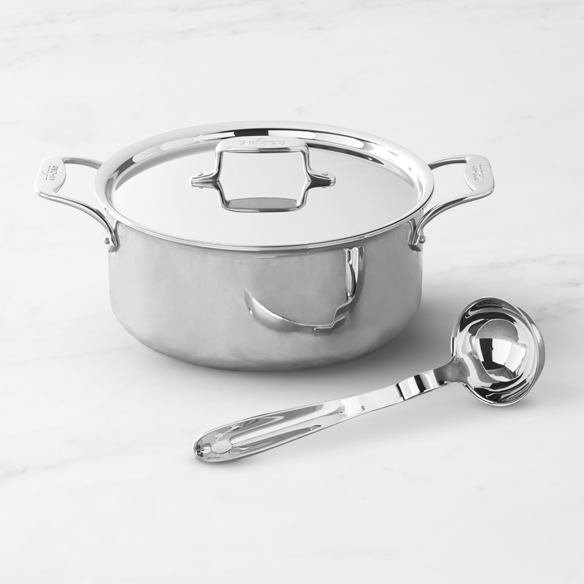 All-Clad D5® Stainless-Steel Ultimate Soup Pot with Ladle, 6-Qt.