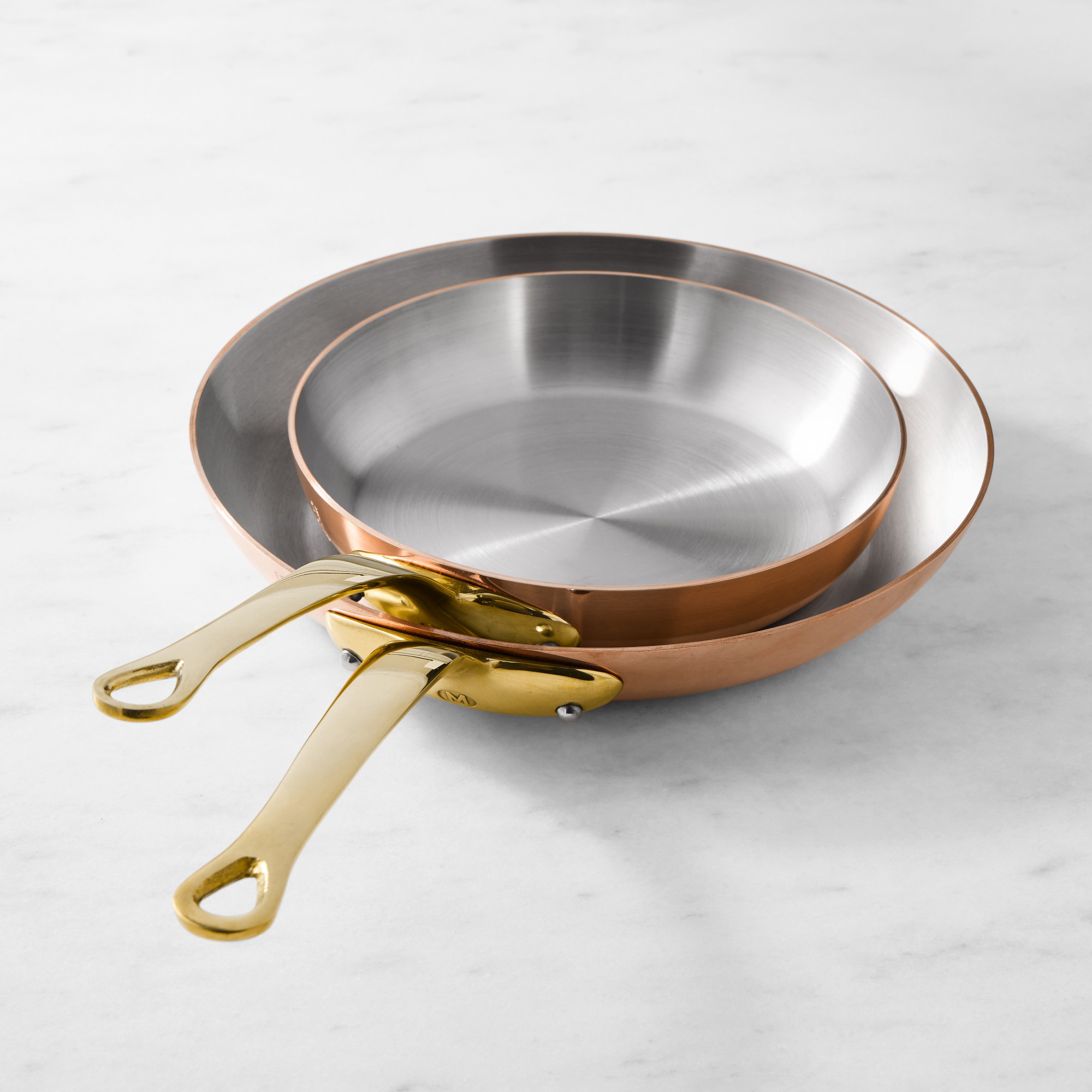 Mauviel M'250B Copper Fry Pan Set 8 & 10