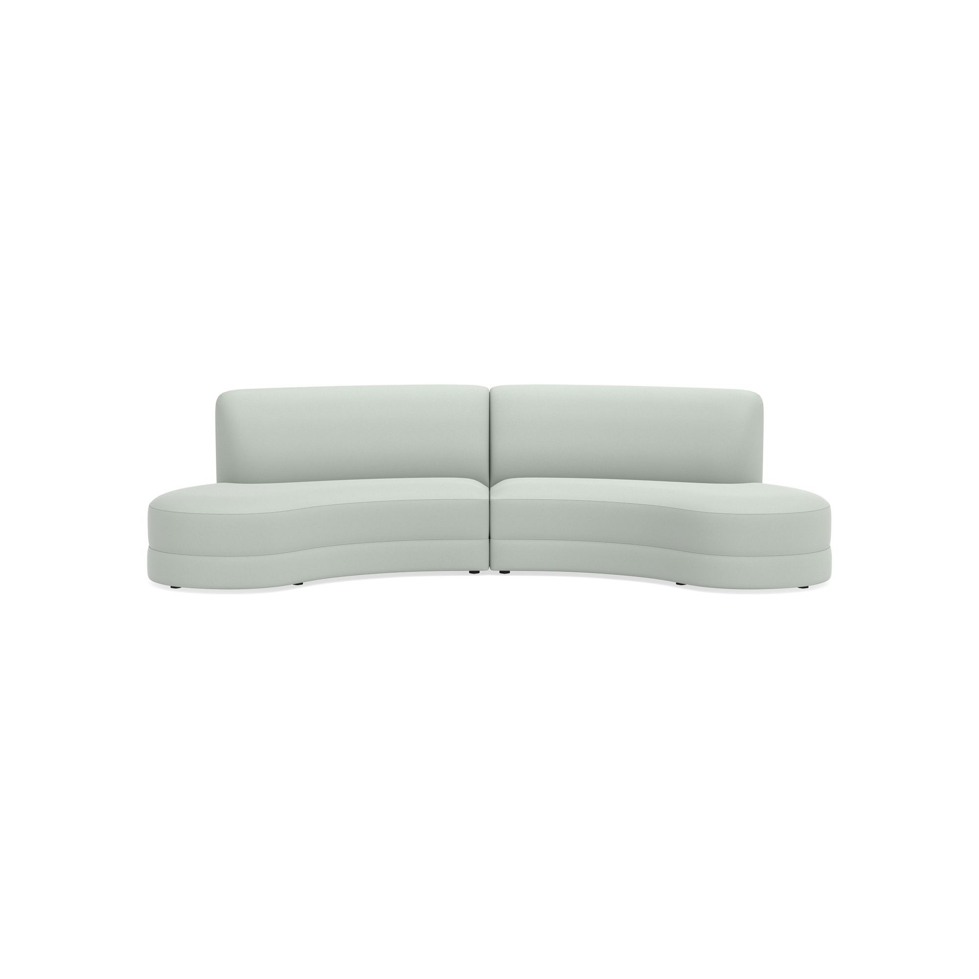 Capri 2-Piece Bumper Armless Sectional (132)